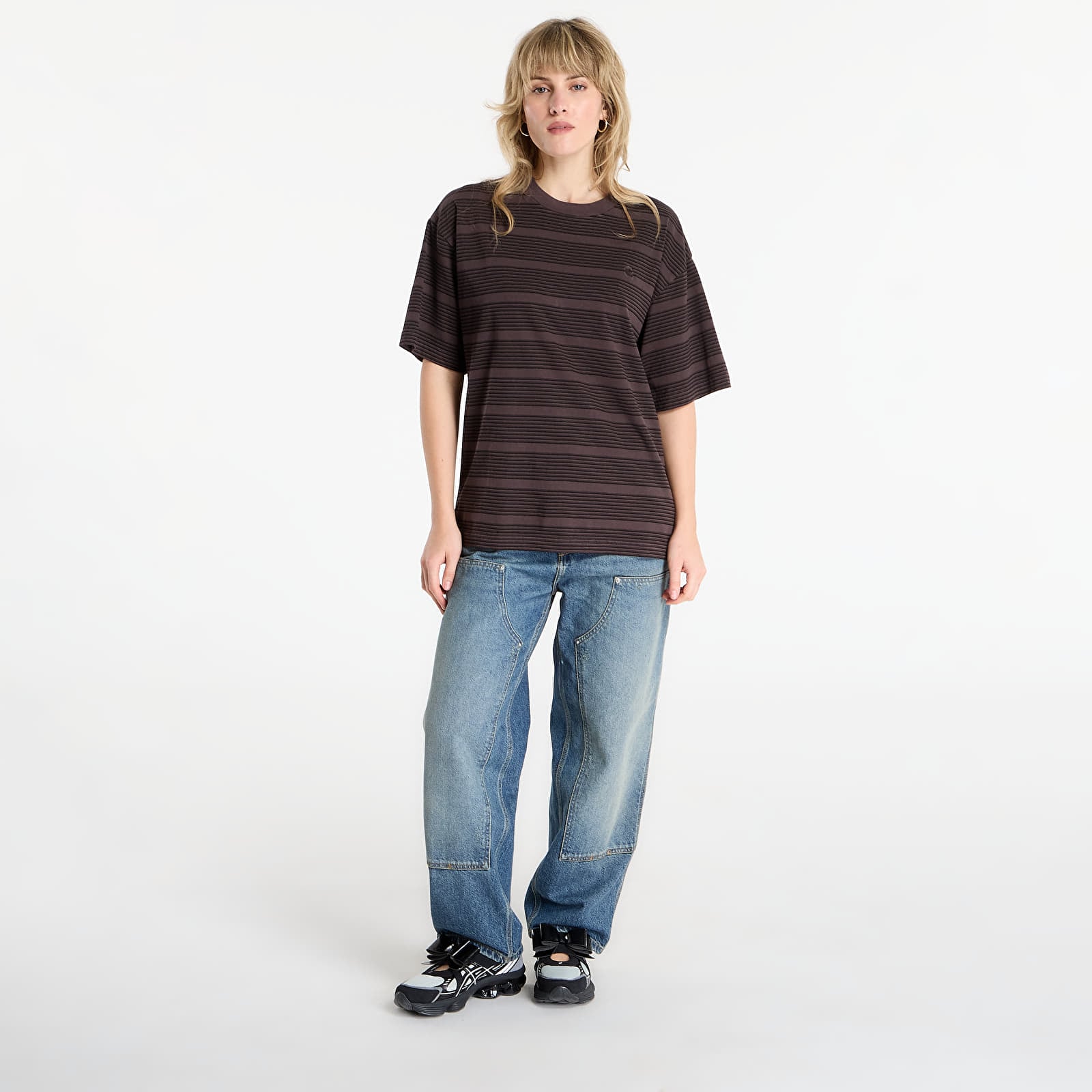 Koszulki Carhartt WIP S/S Hanson T-Shirt UNISEX Hanson Stripe/ Palisander