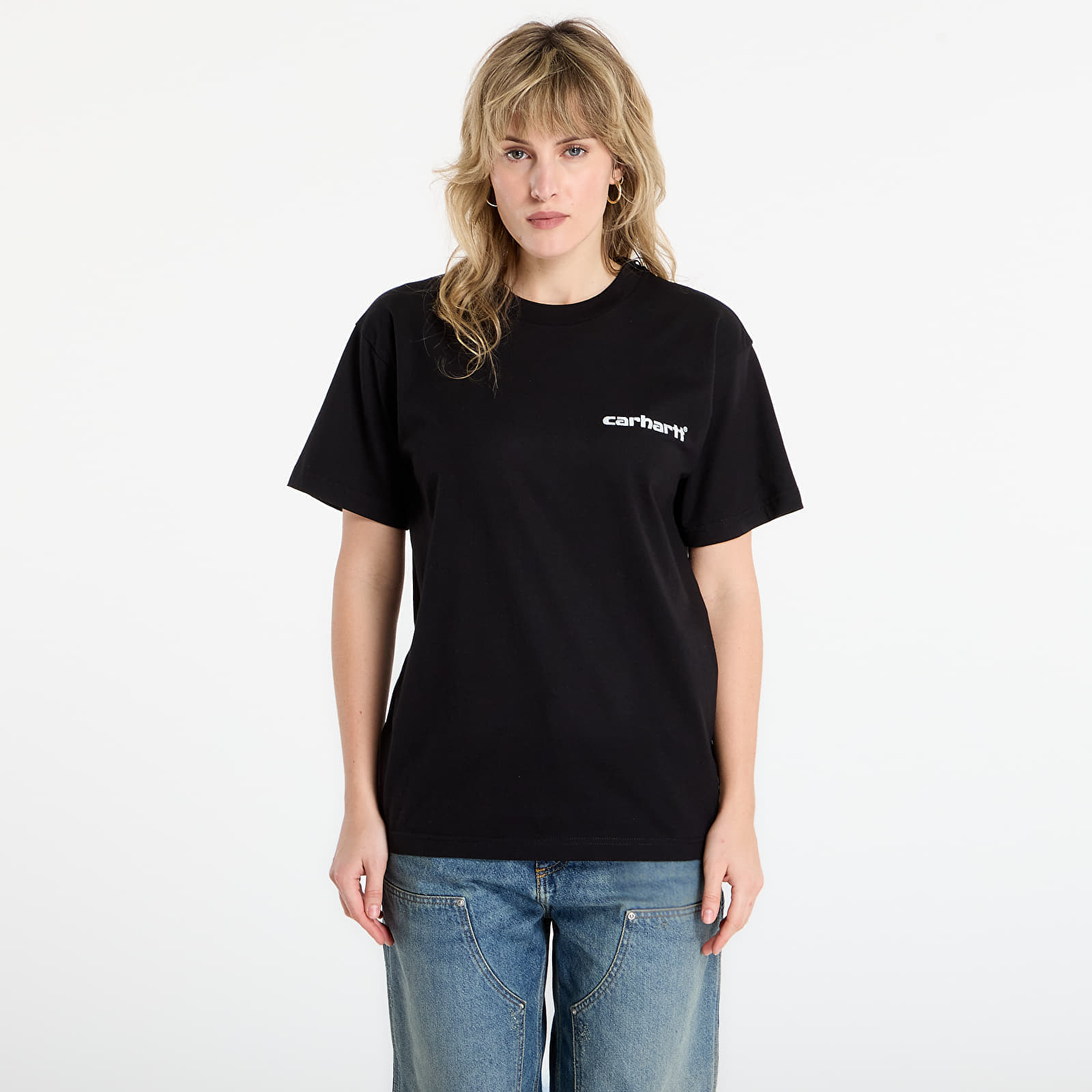 Тениска Carhartt WIP S/S Caps T-Shirt UNISEX Black XXL