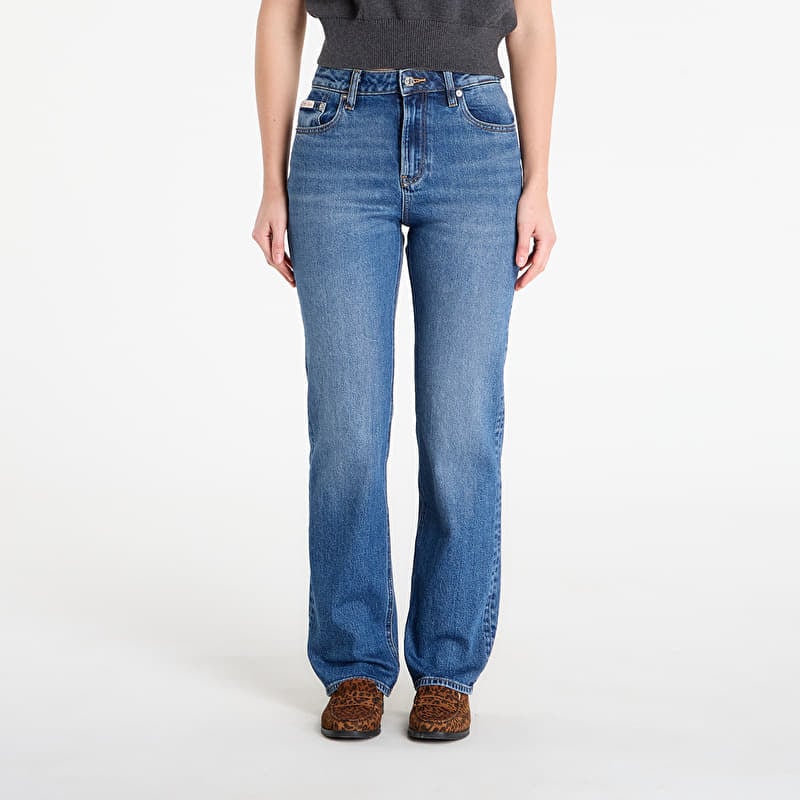 Džínsy Calvin Klein Jeans High Rise Straight Jeans Blue