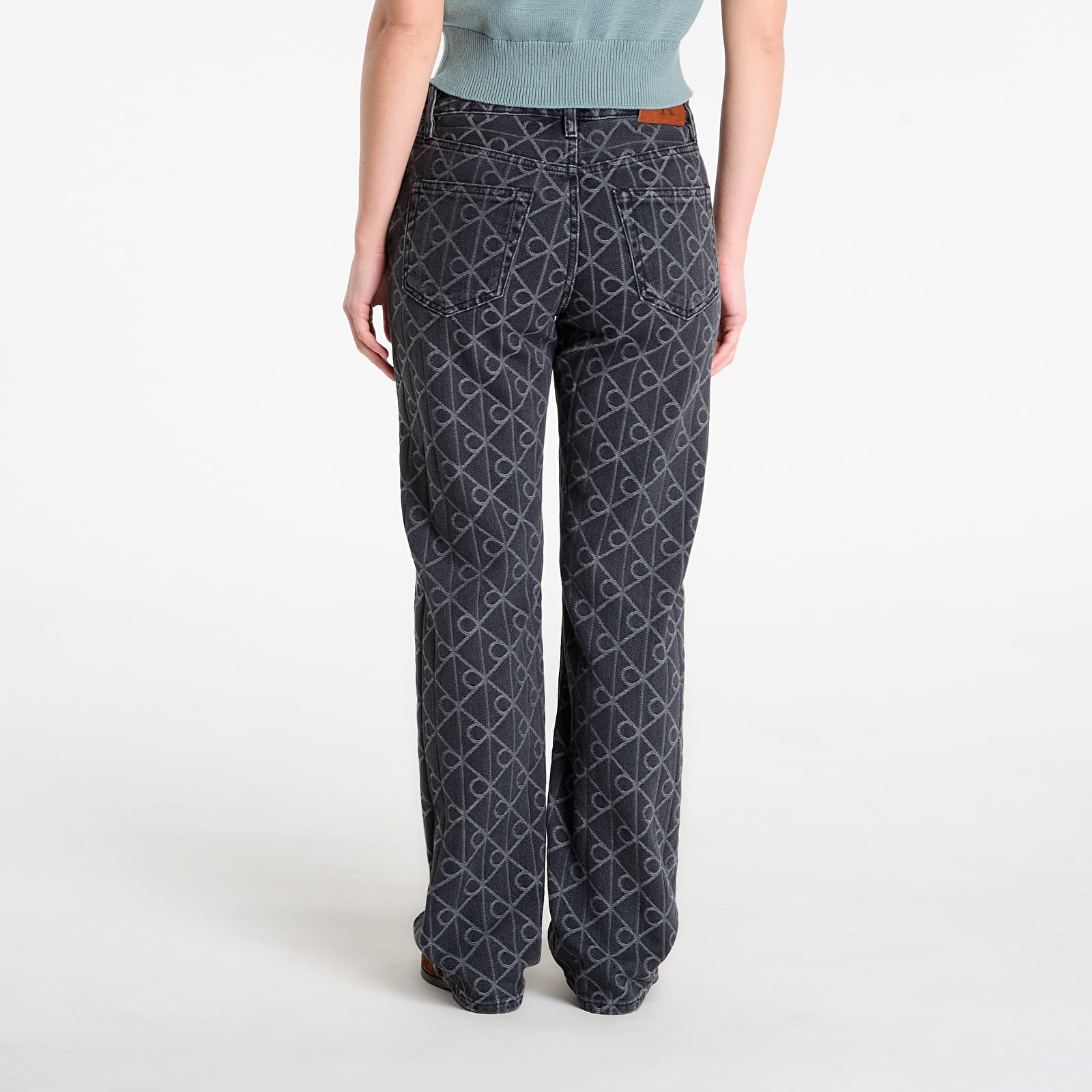 Blugi pentru femei Calvin Klein Jeans Signature 90S Straight Jeans Black