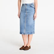 Calvin Klein Jeans Denim Zip Front Skirt Blue