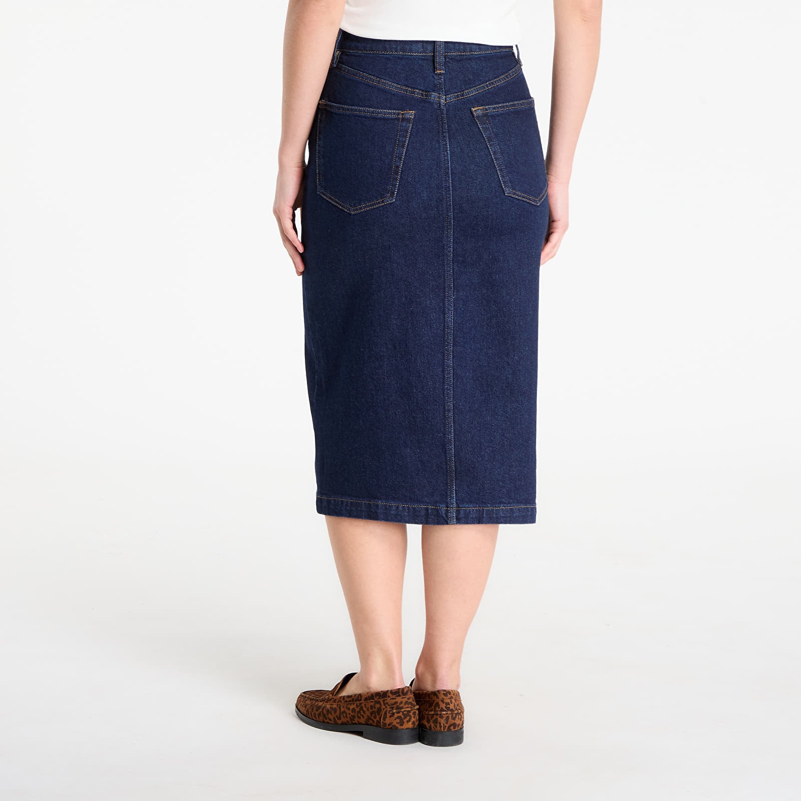 Ženske suknje Calvin Klein Jeans Denim Zip Front Skirt Blue
