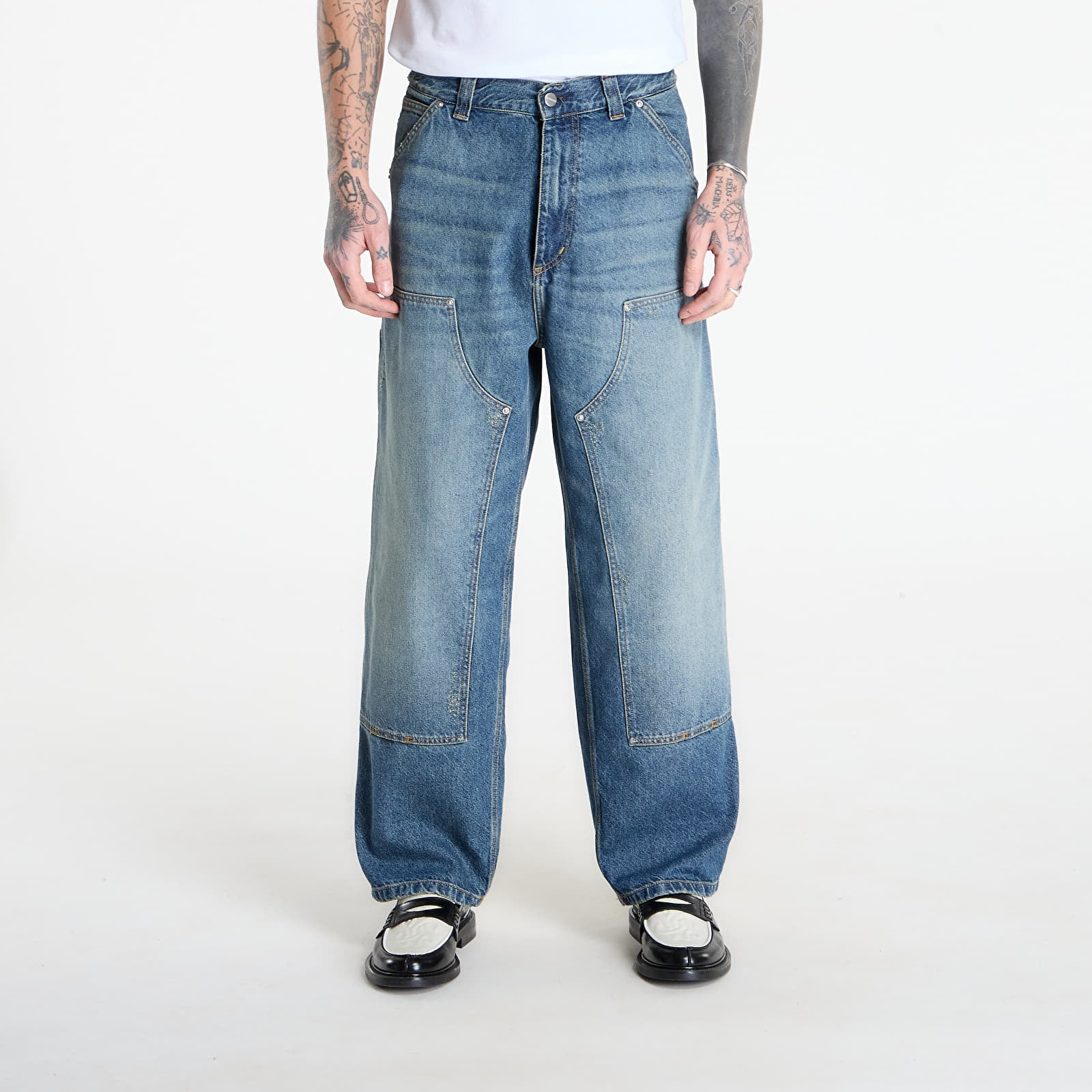 Meeste teksad Carhartt WIP OG Double Knee Pant Blue