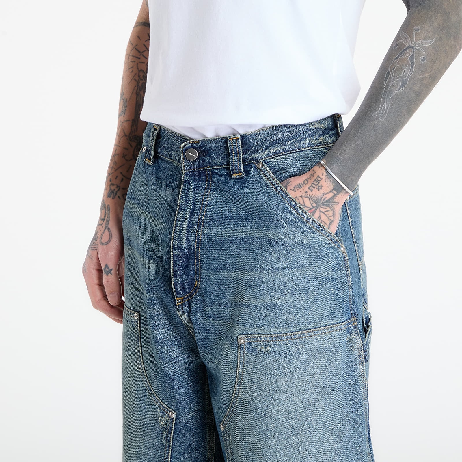 Meeste teksad Carhartt WIP OG Double Knee Pant Blue