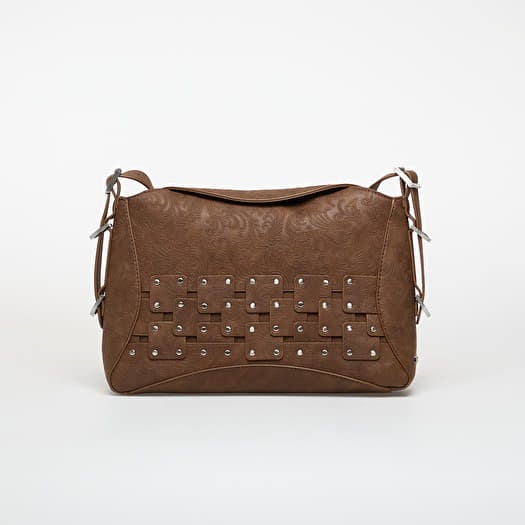 Desigual Medium Studded Patch Handbag Brown