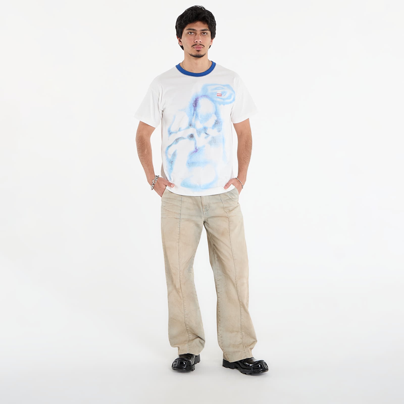 Magliette da uomo DIESEL T-Norm-V2 T-Shirt Off White