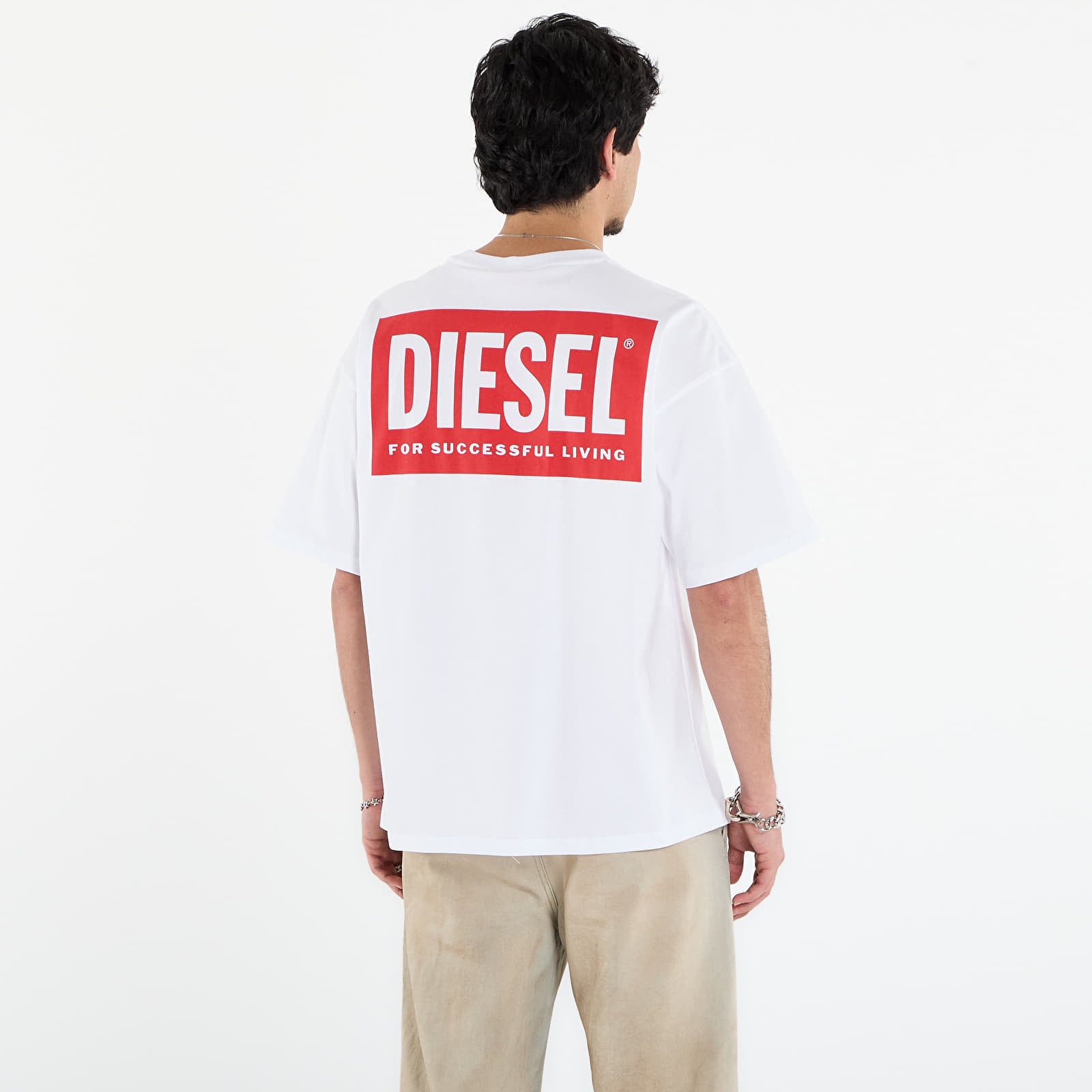Magliette da uomo DIESEL T-Boxt-Bisk T-Shirt White