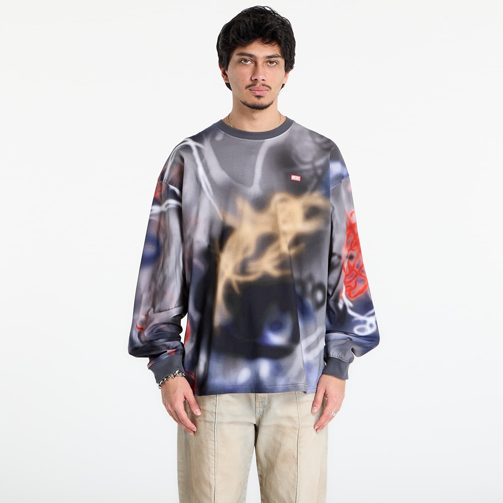 Magliette da uomo DIESEL T-Boxt-Ls-V4 T-Shirt Grey