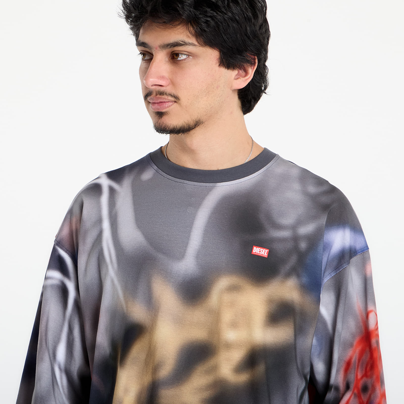 Magliette da uomo DIESEL T-Boxt-Ls-V4 T-Shirt Grey