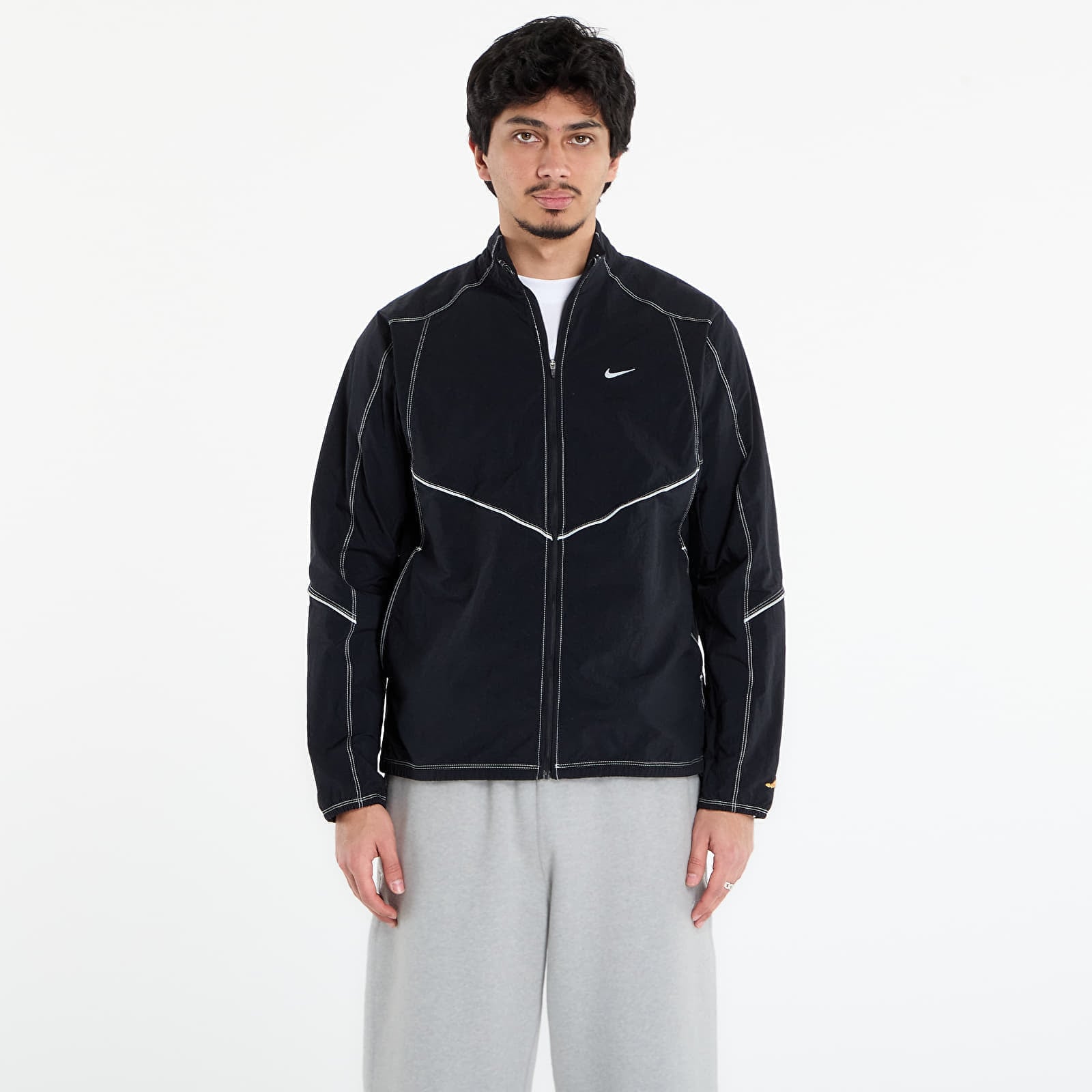 Jachetă Nike Retro Mens Dri-FIT Track Jacket Black/ Black/ Black/ Reflective Silv M