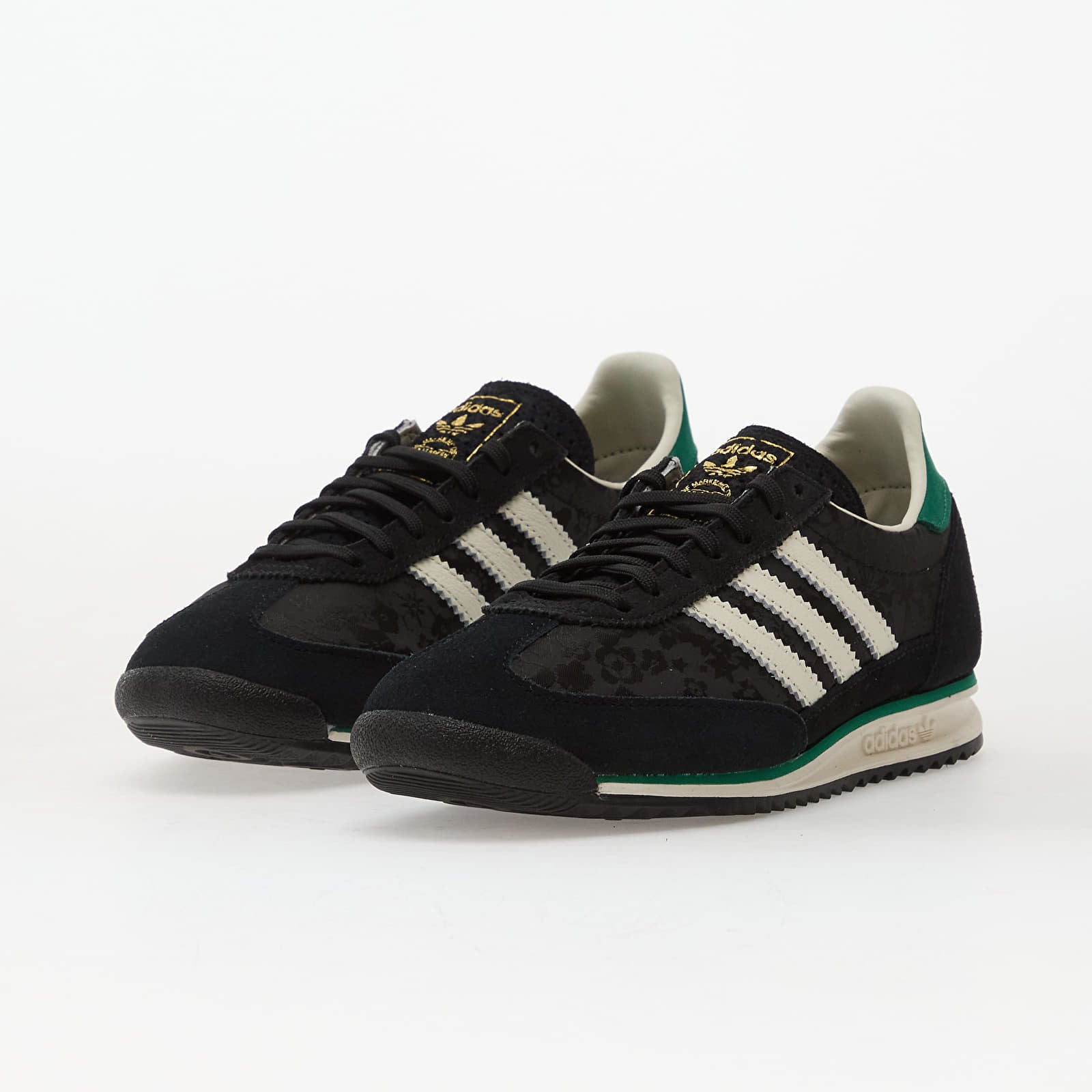 Women's sneakers and shoes adidas SL 72 OG Core Black/ Off White/ Bold Green