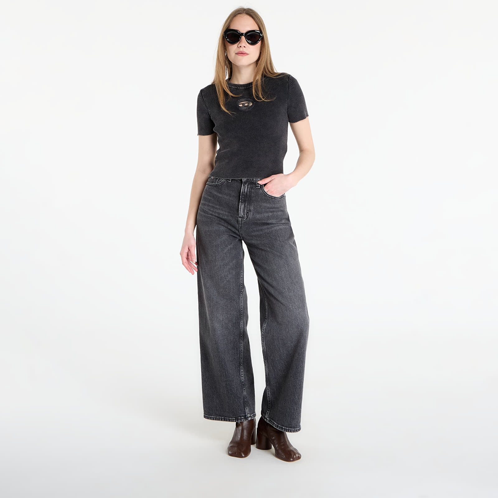 Pulls femme DIESEL M-Anchor-A-Ss Knitwear Black