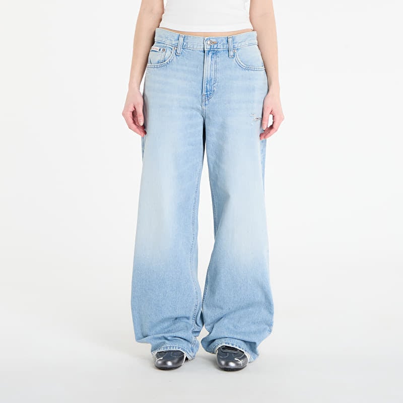 Džínsy Calvin Klein Jeans Low Rise Baggy Ramshead Blue