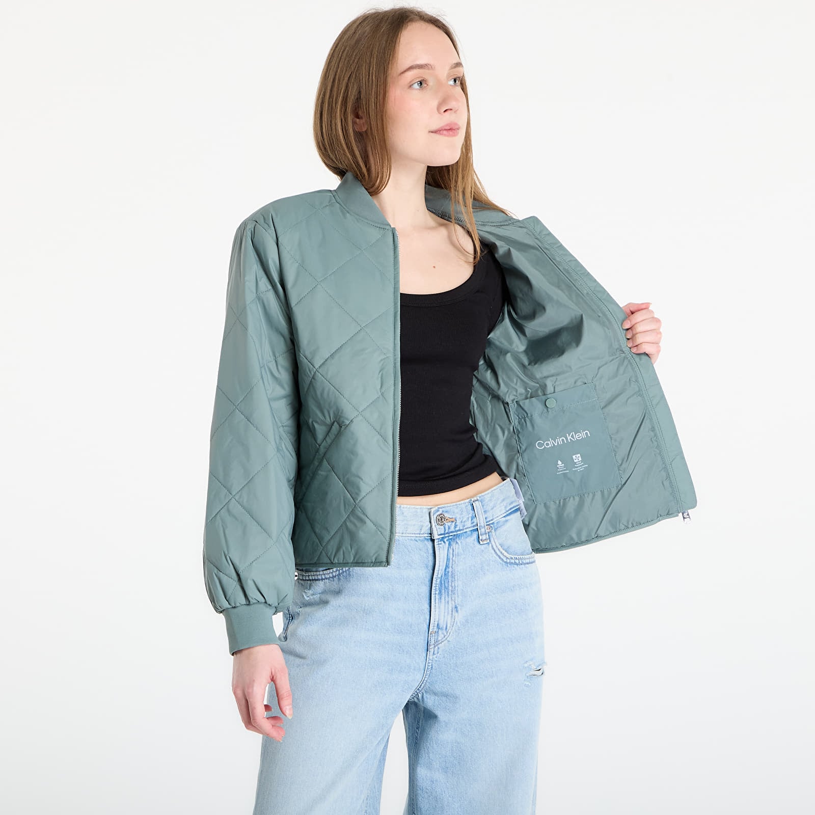 Jackets Calvin Klein Jeans Lightweight Quilted Jacket Grey