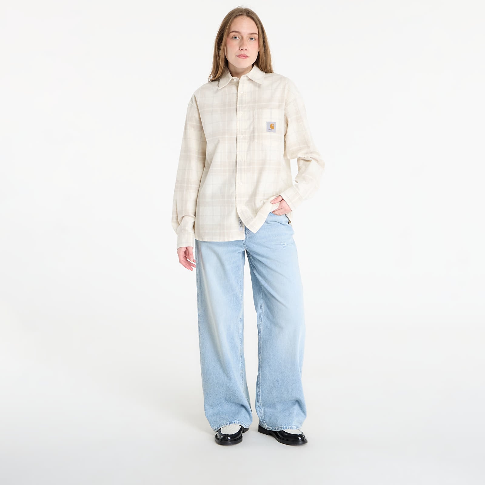 Shirts Carhartt WIP L/S Wilber Shirt UNISEX Wilber Check/ Natural