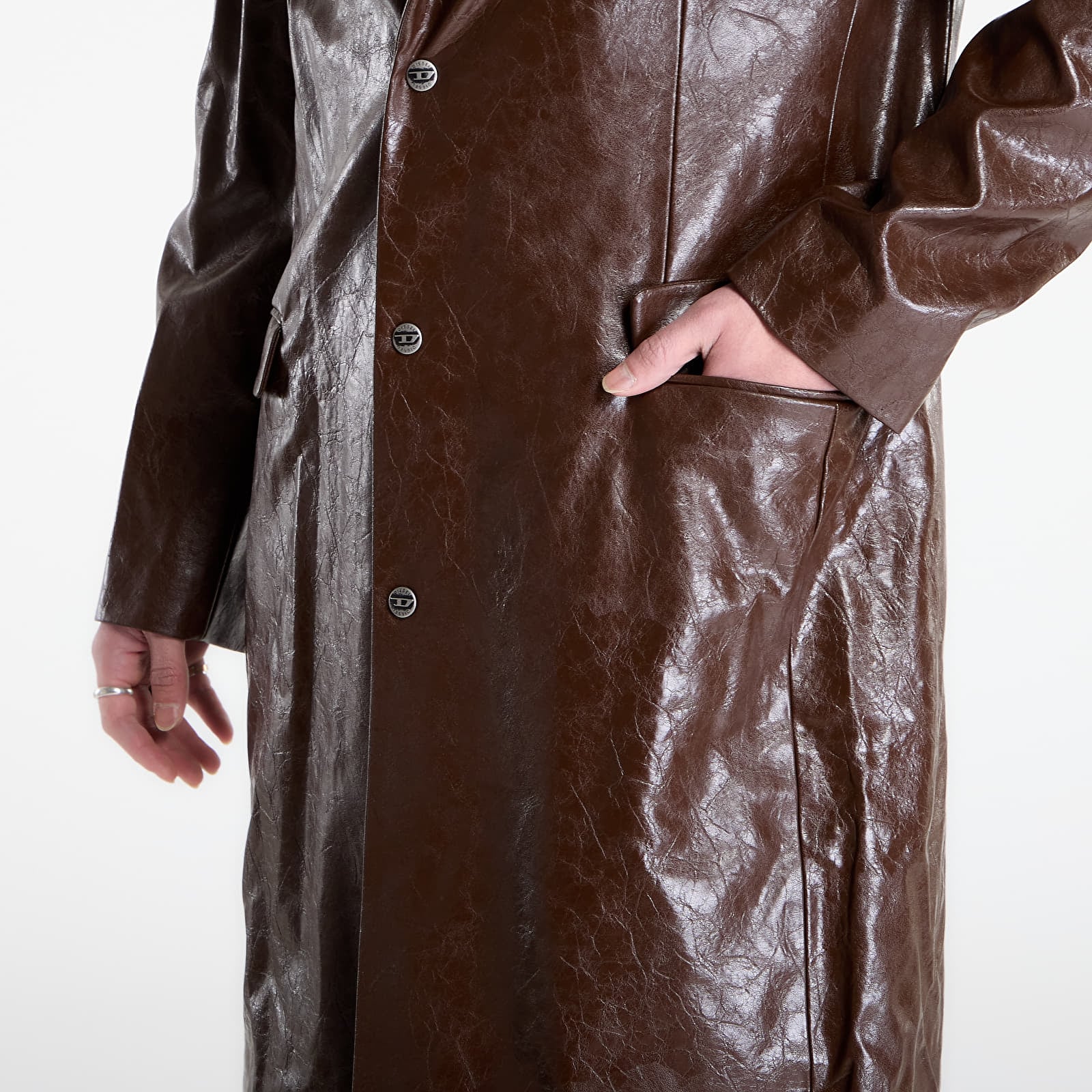 Giacche da uomo DIESEL J-Creed-Coat Jacket Chicory Coffee