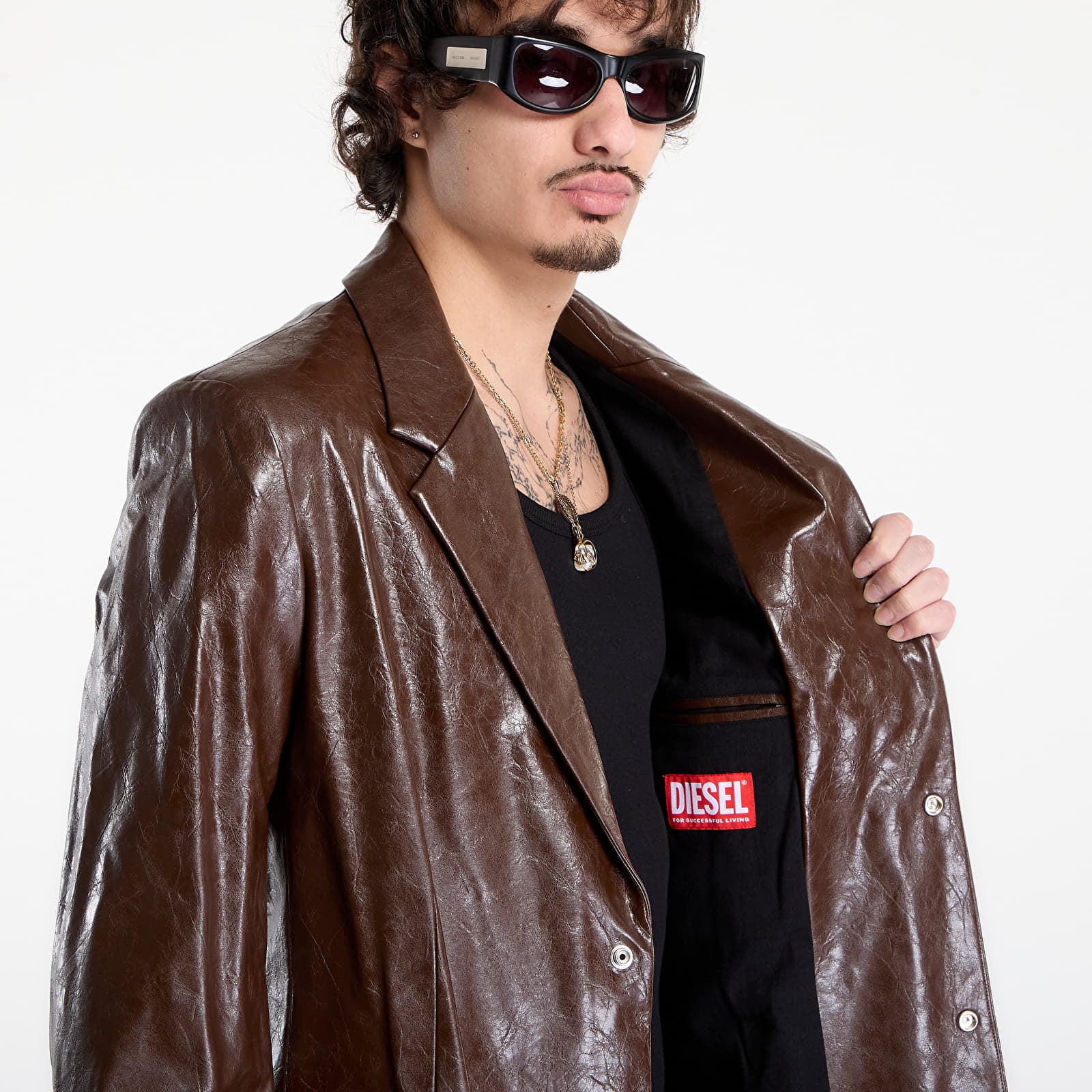Giacche da uomo DIESEL J-Creed-Coat Jacket Chicory Coffee
