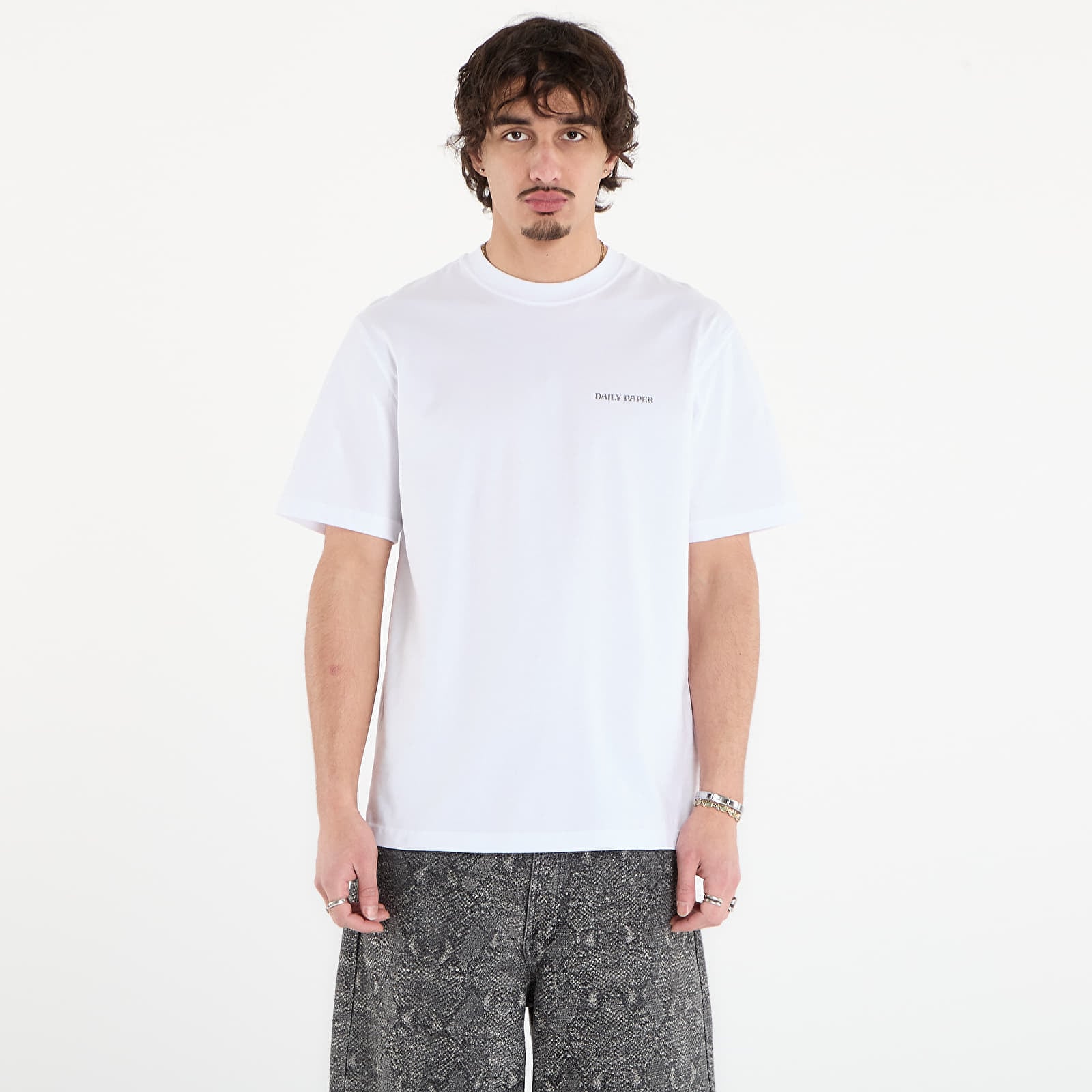 T-shirt Daily Paper Snake Shield Ss Tee White L