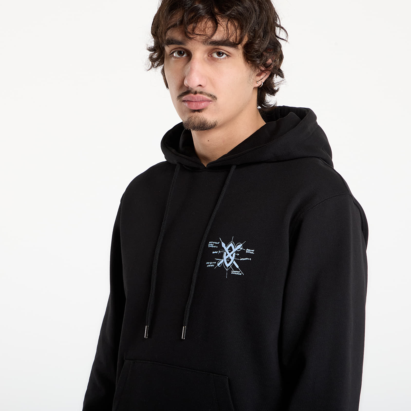 Mikiny Daily Paper Shield Evolution Hoodie Black