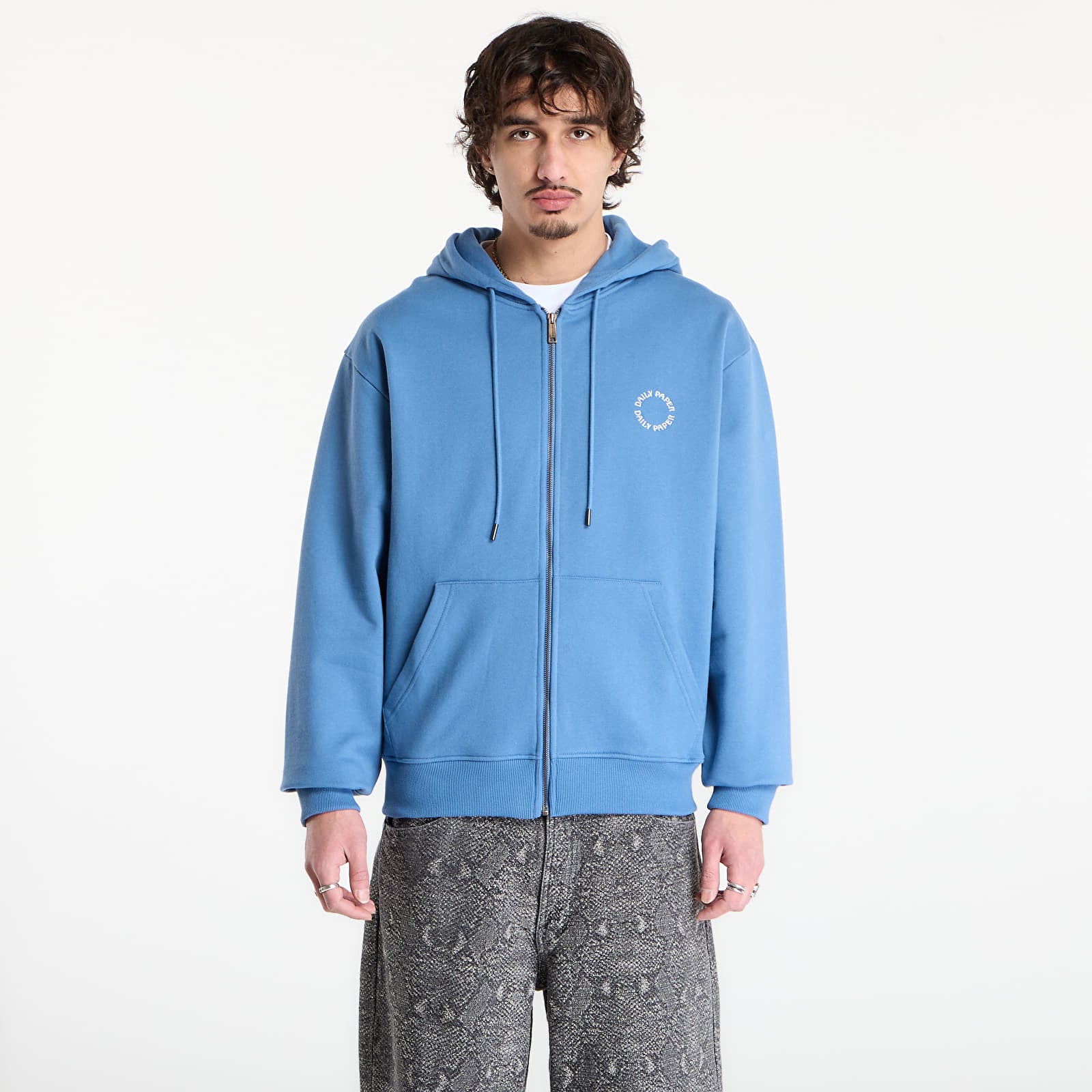 Sweatshirts Daily Paper Orbit Embroidery Zip Hoodie Quiet Harbor