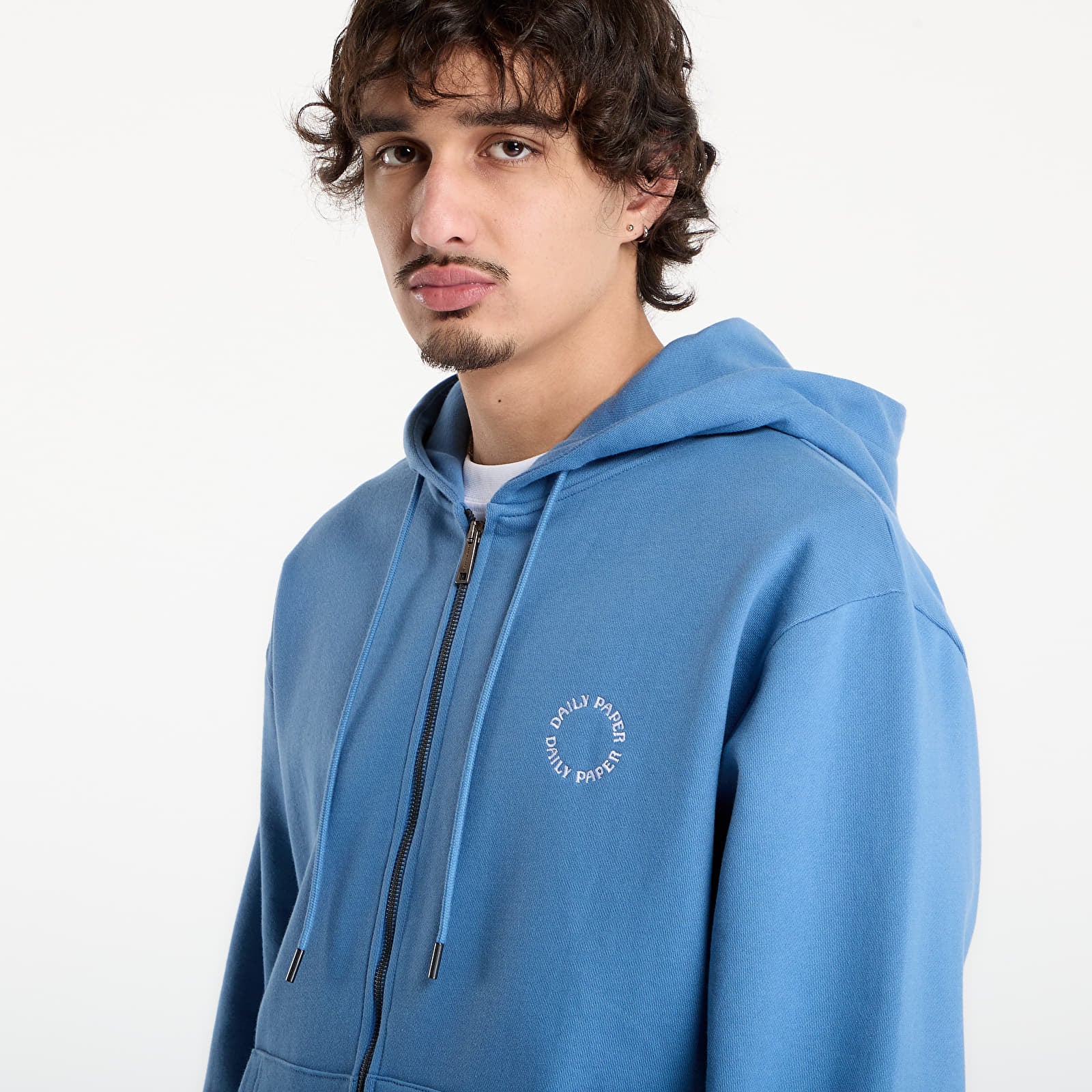 Sweatshirts Daily Paper Orbit Embroidery Zip Hoodie Quiet Harbor