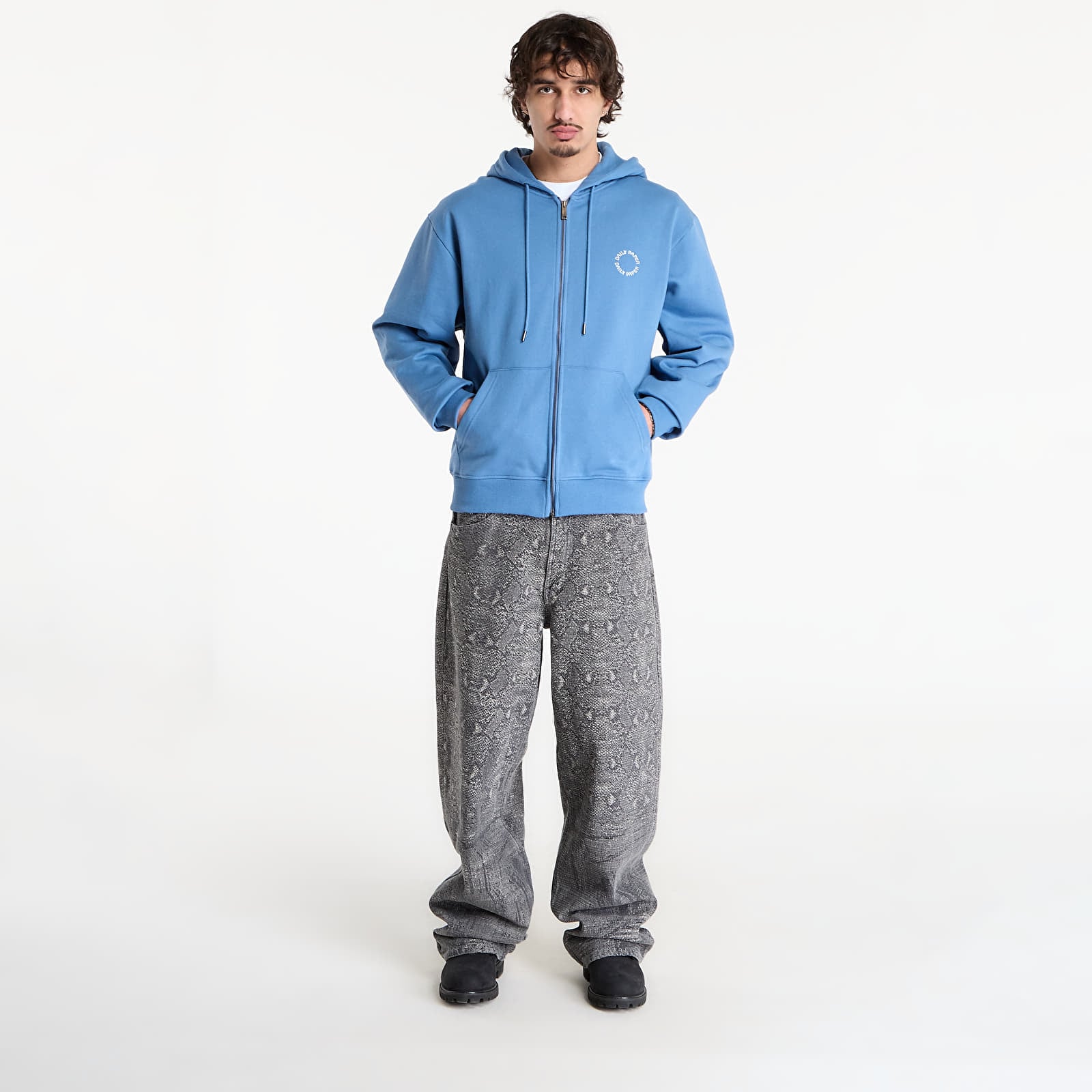 Sweatshirts Daily Paper Orbit Embroidery Zip Hoodie Quiet Harbor