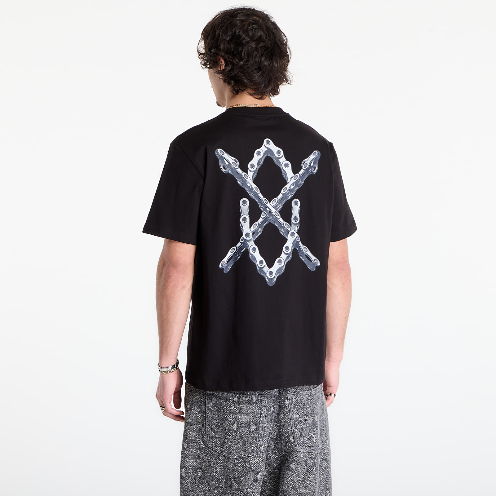 Marškinėliai Daily Paper Chain Shield T-Shirt Black