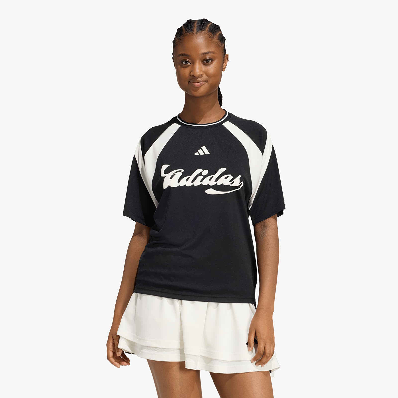 T-shirts adidas W Her Tee Black/ Off White/ White