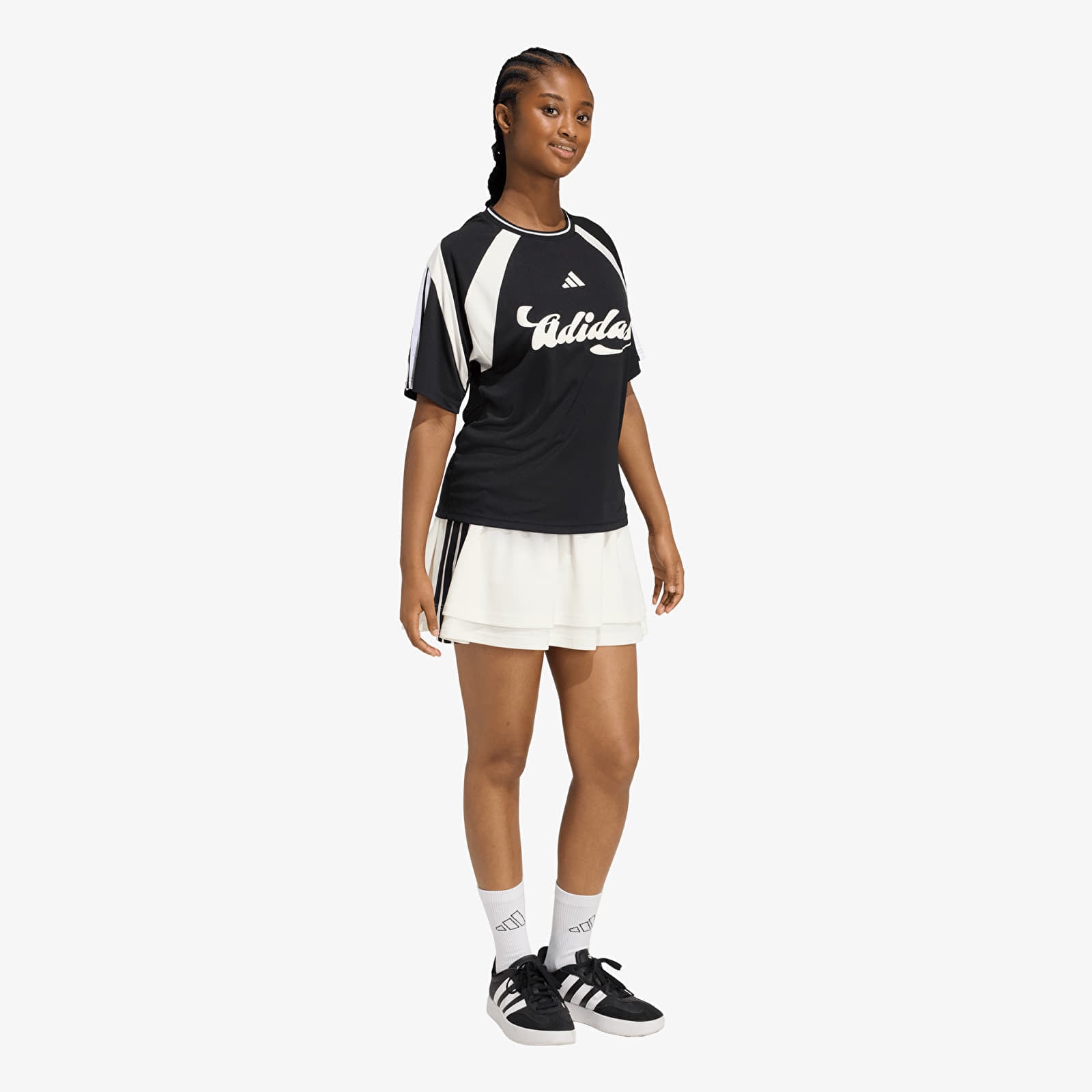T-shirts adidas W Her Tee Black/ Off White/ White