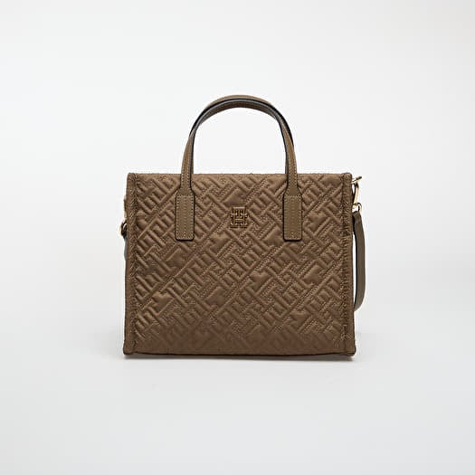 Kabelka Tommy Hilfiger Th City Mini Tote Mono Nylon Brown