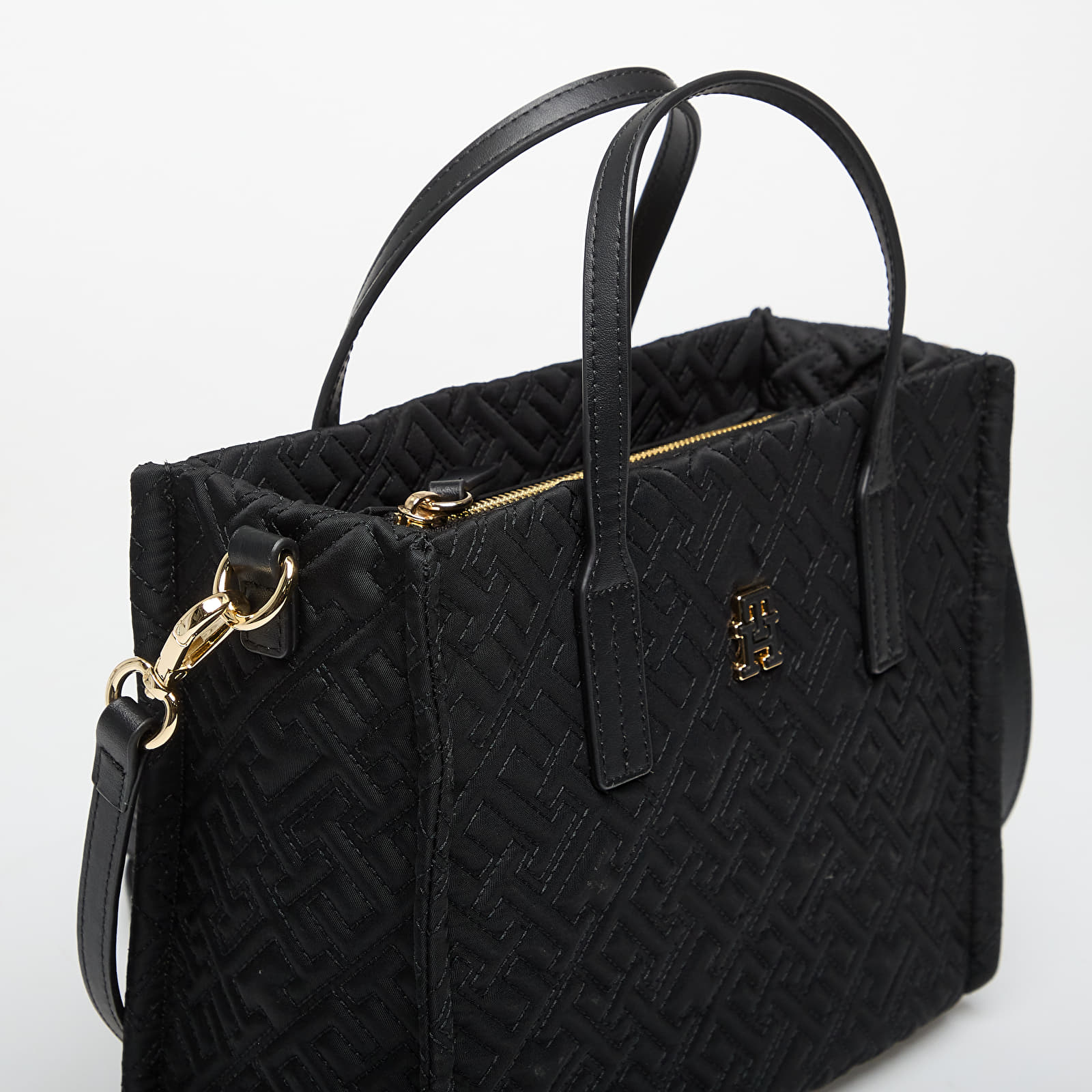 Handbags Tommy Hilfiger Th City Mini Tote Mono Nylon Black