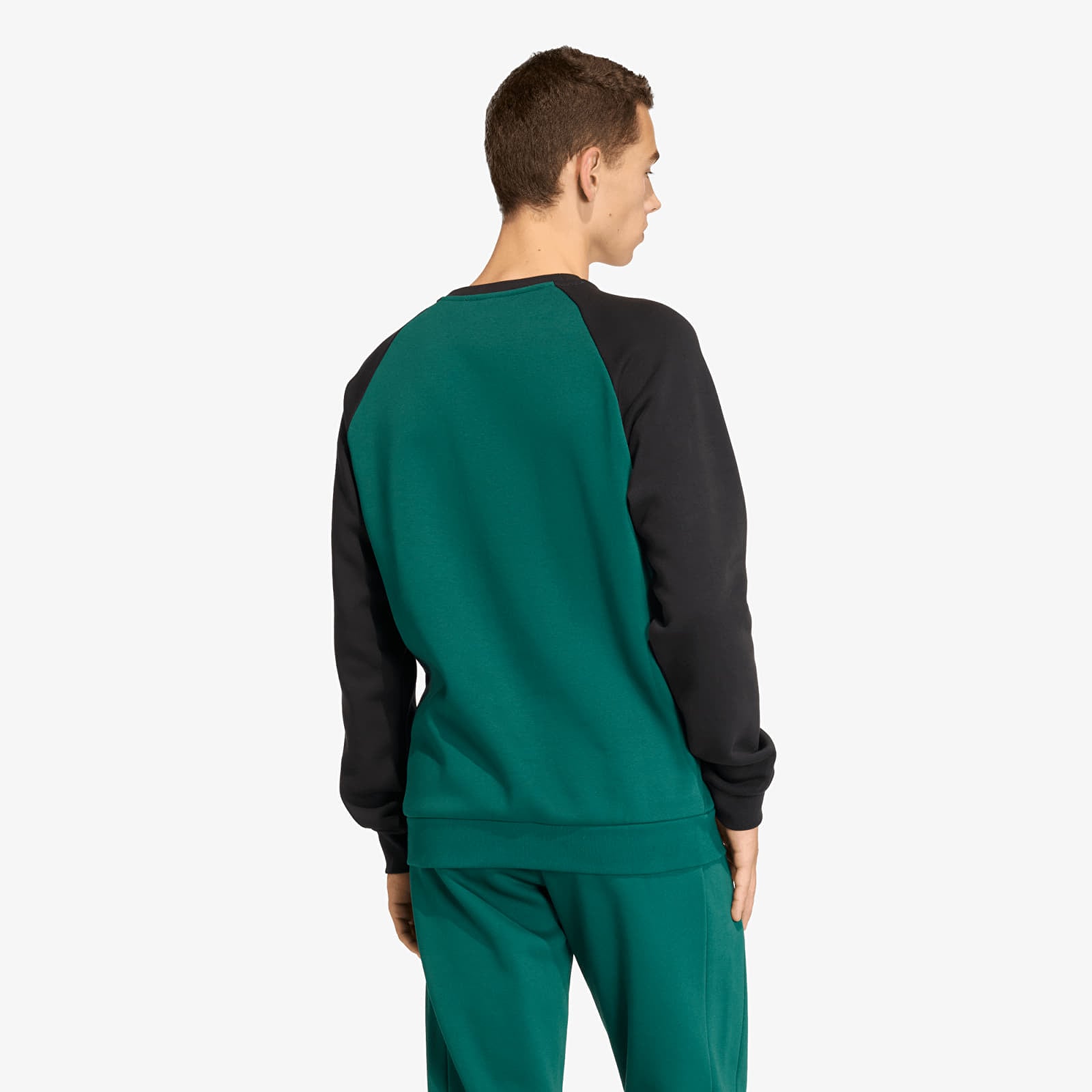 Толстовки та реглани adidas Chest Stripes Crewneck Sweatshirt Collegiate Green