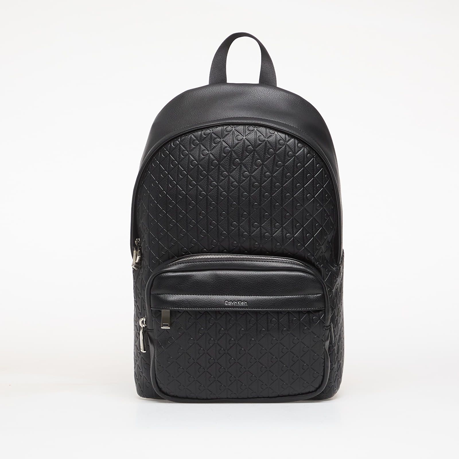 Batohy Calvin Klein Emblem Aop Emboss Round Backpack Black