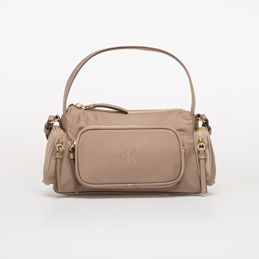 Calvin Klein Pocket Nylon Bag W/ Strap Beige