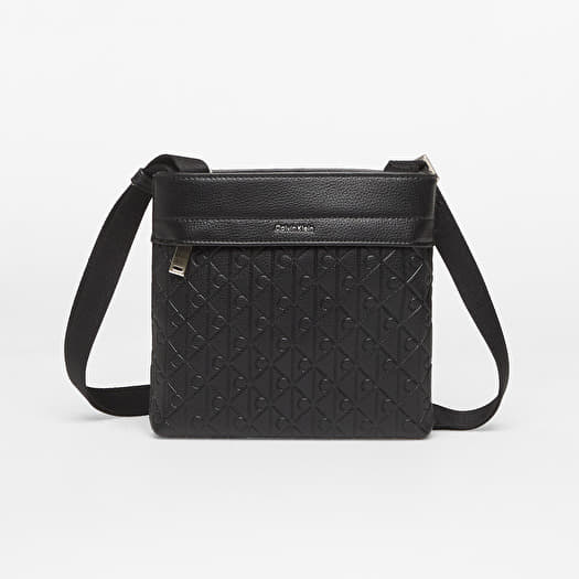 Bag Calvin Klein Emblem Aop Emboss Flatpack Black