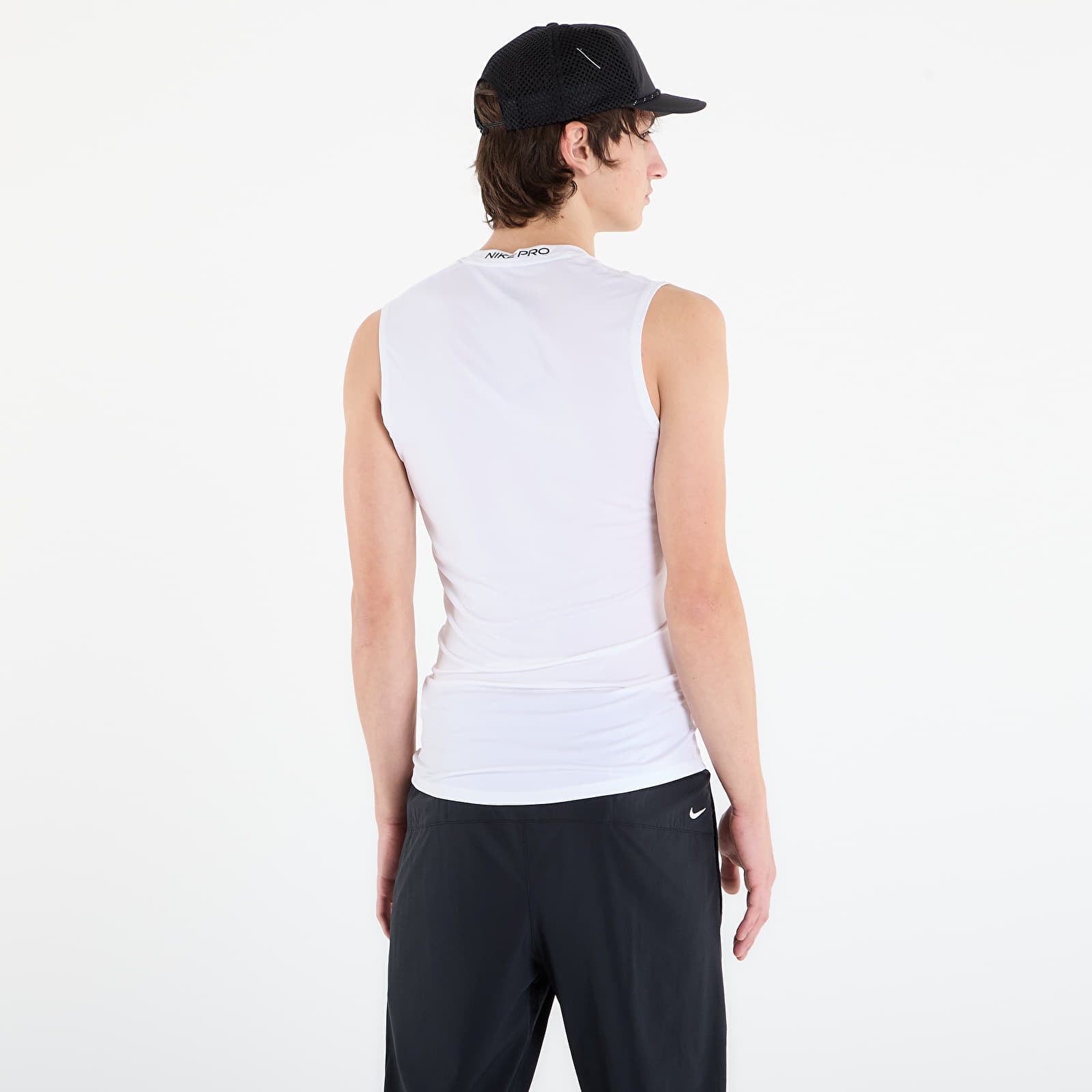 Tank Tops Nike Pro Men's Dri-FIT Tight Sleeveless Fitness Top White/ Black