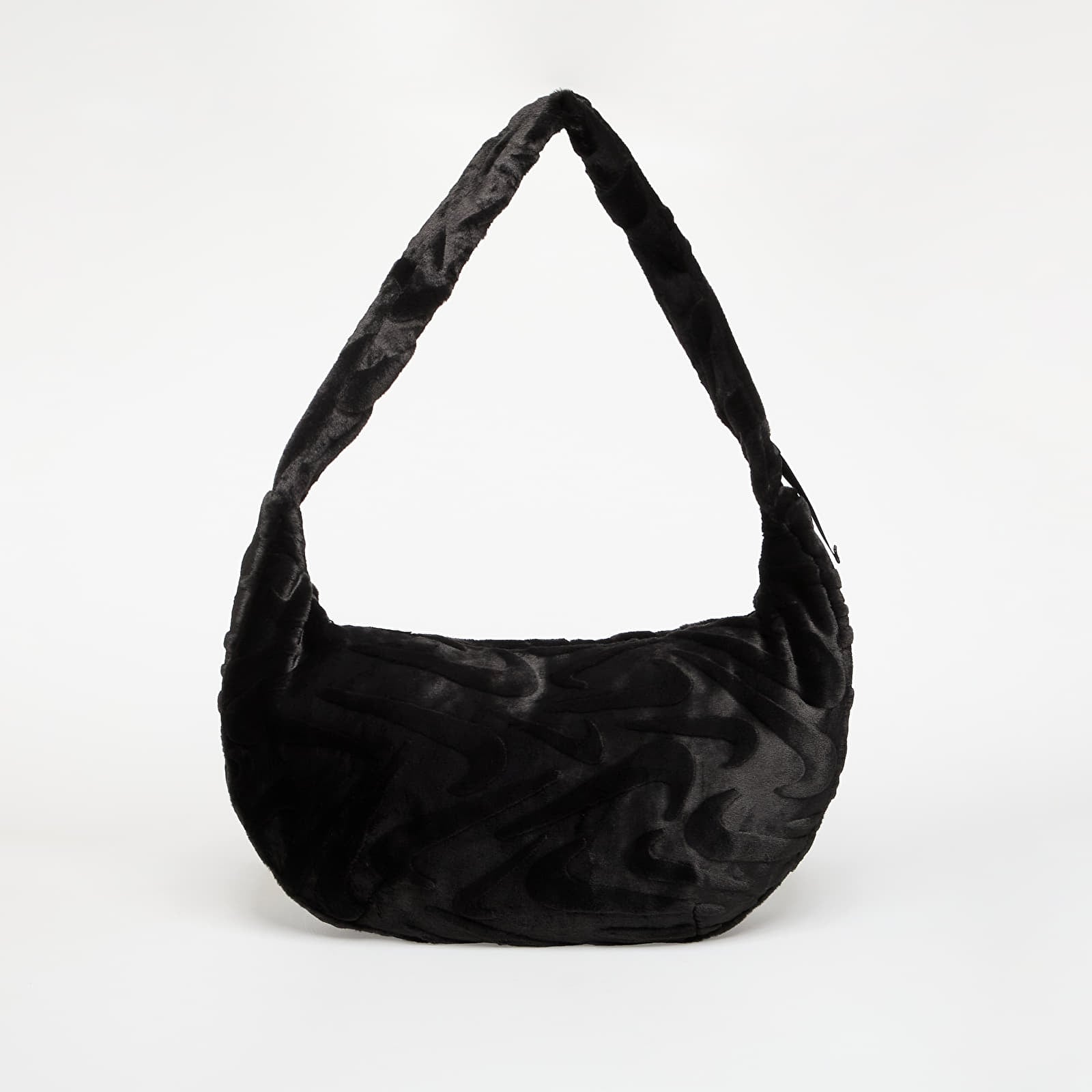Tašky přes rameno Nike Sportswear Faux Fur Slouchy Bag 19L Black/ Black