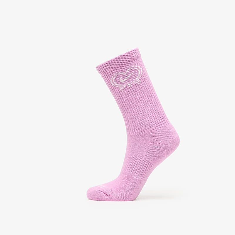 Nike Everyday Plus Cushioned Crew Socks 1-Pack Lt Magenta/ Sail