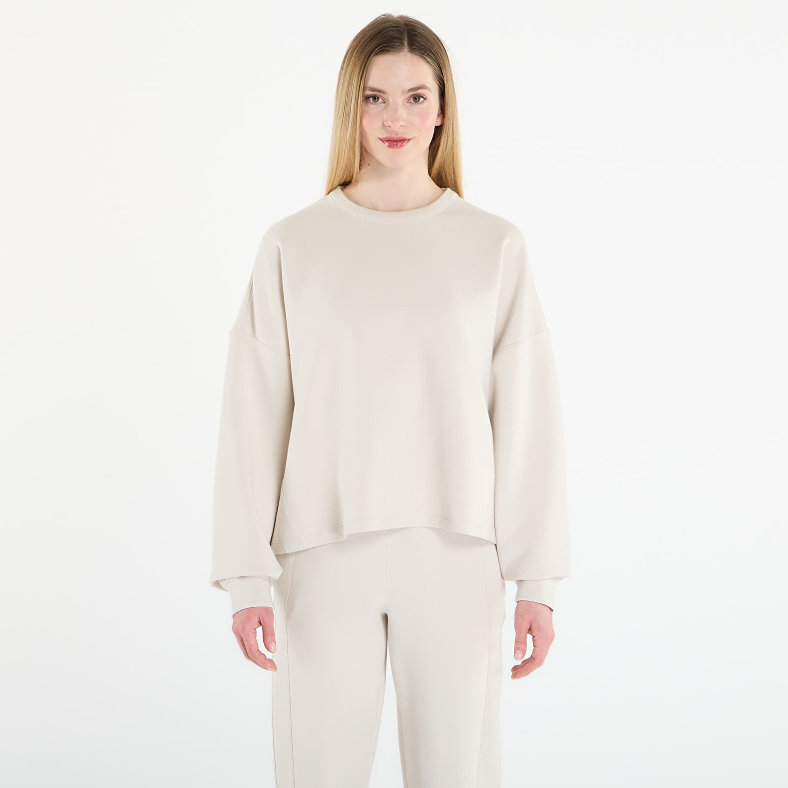 Hættetrøjer og sweatshirts Nike 24.7 ImpossiblySoft Women's Dri-FIT Oversized Crew-Neck Top Lt Orewood Brn/ Lt Iron Ore