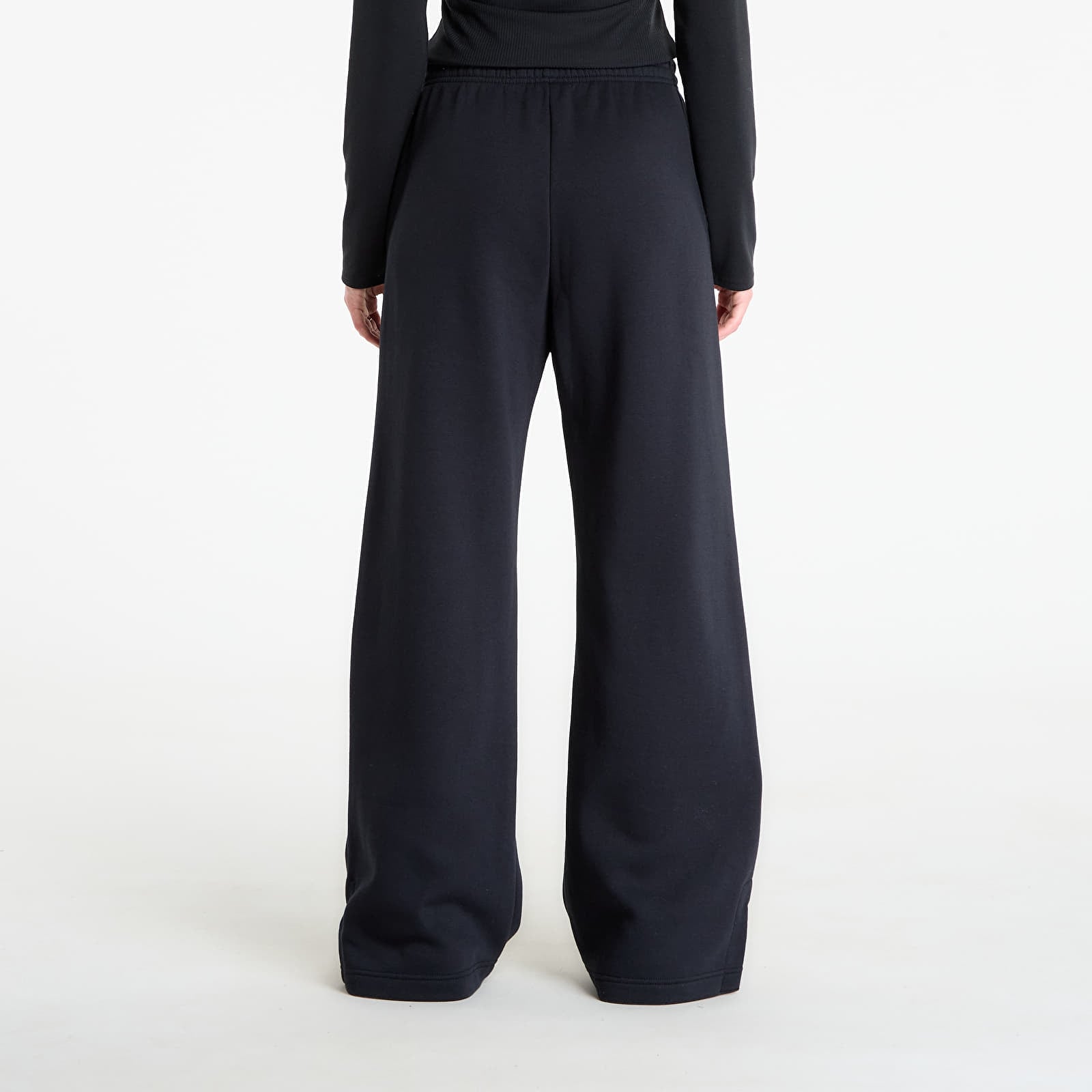 Tepláky Nike Sportswear Phoenix Fleece Women's High-Waisted Wide-Leg Pants Black/ Sail