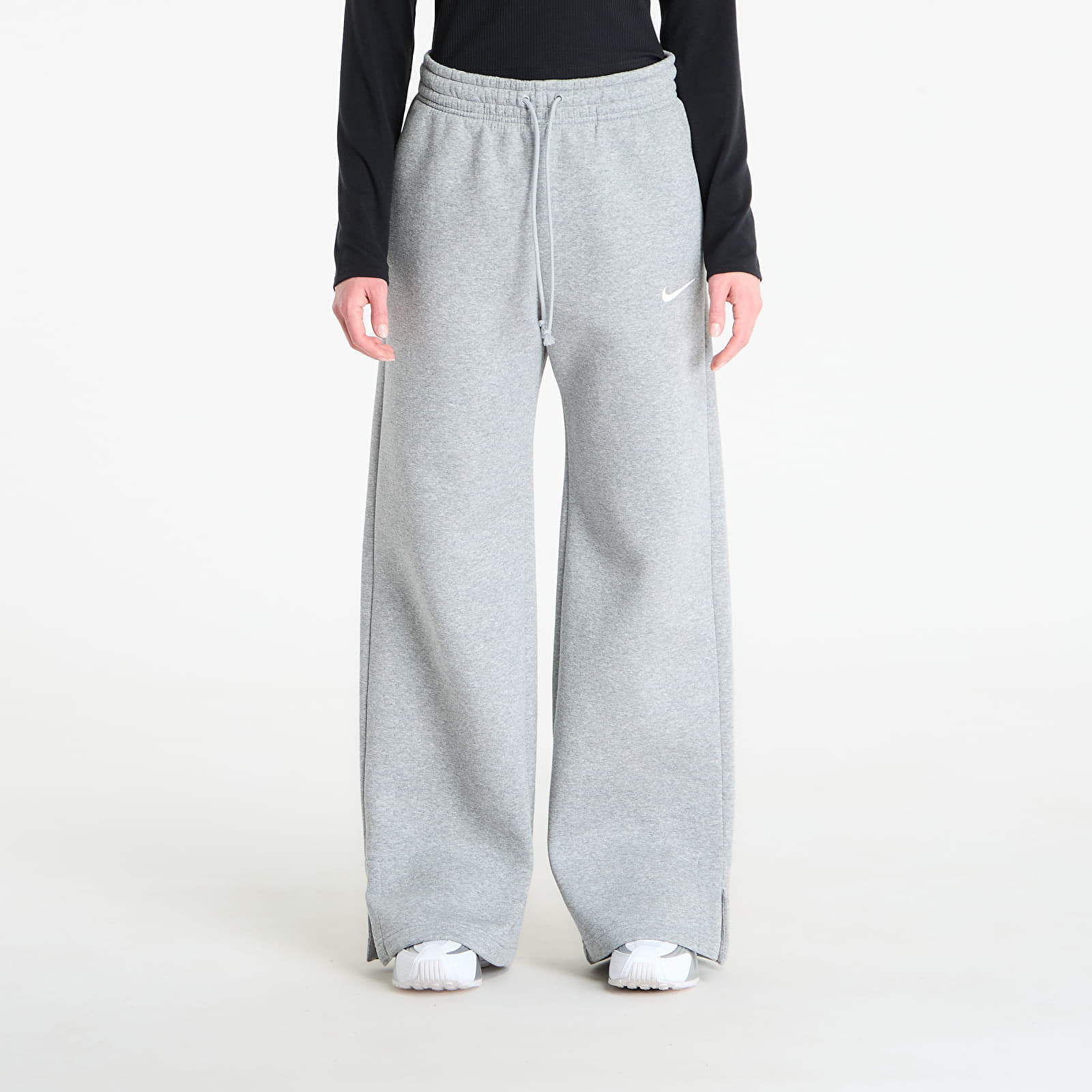Pants Nike Sportswear Phoenix Fleece Women's High-Waisted Wide-Leg Pants Dk Grey Heather/ Sail S