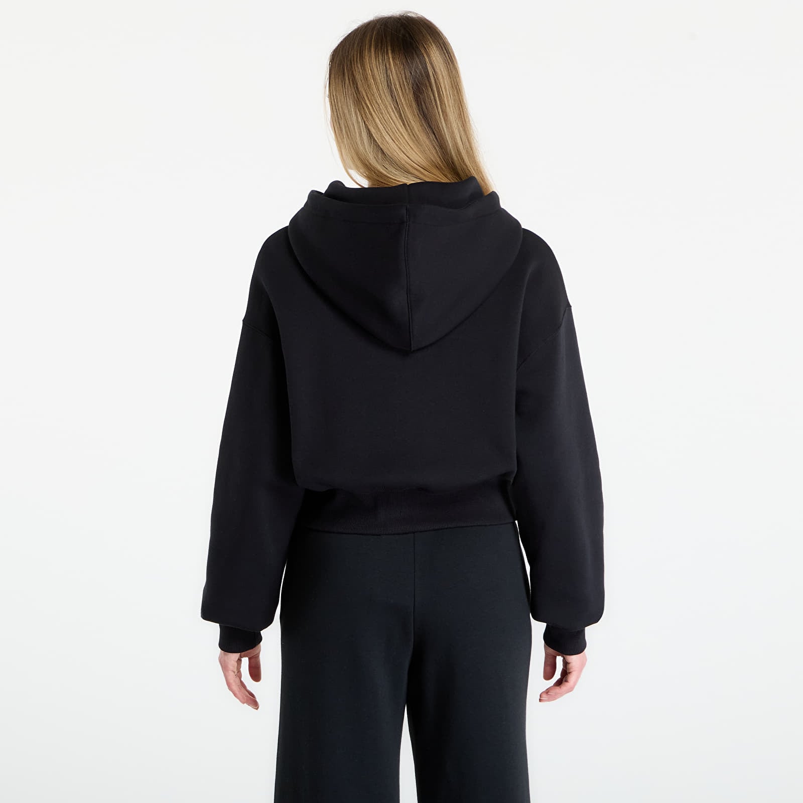 Sweats à capuche femme Nike Sportswear Phoenix Fleece Women's Loose Full-Zip Cropped Hoodie Black/ Sail