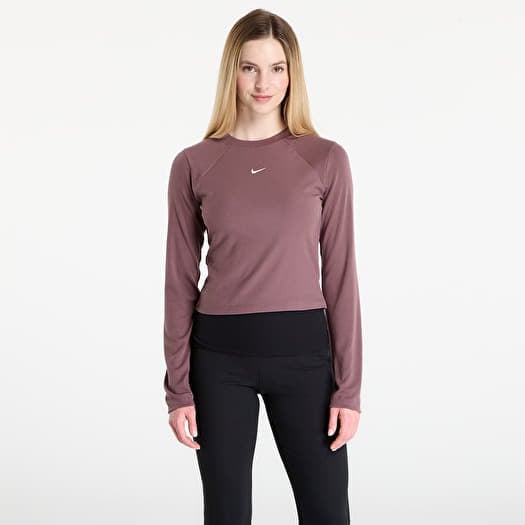 T-Shirt Nike Sportswear Chill Knit Women's Tight Long-Sleeve Ribbed Top Tattoo/ Sail