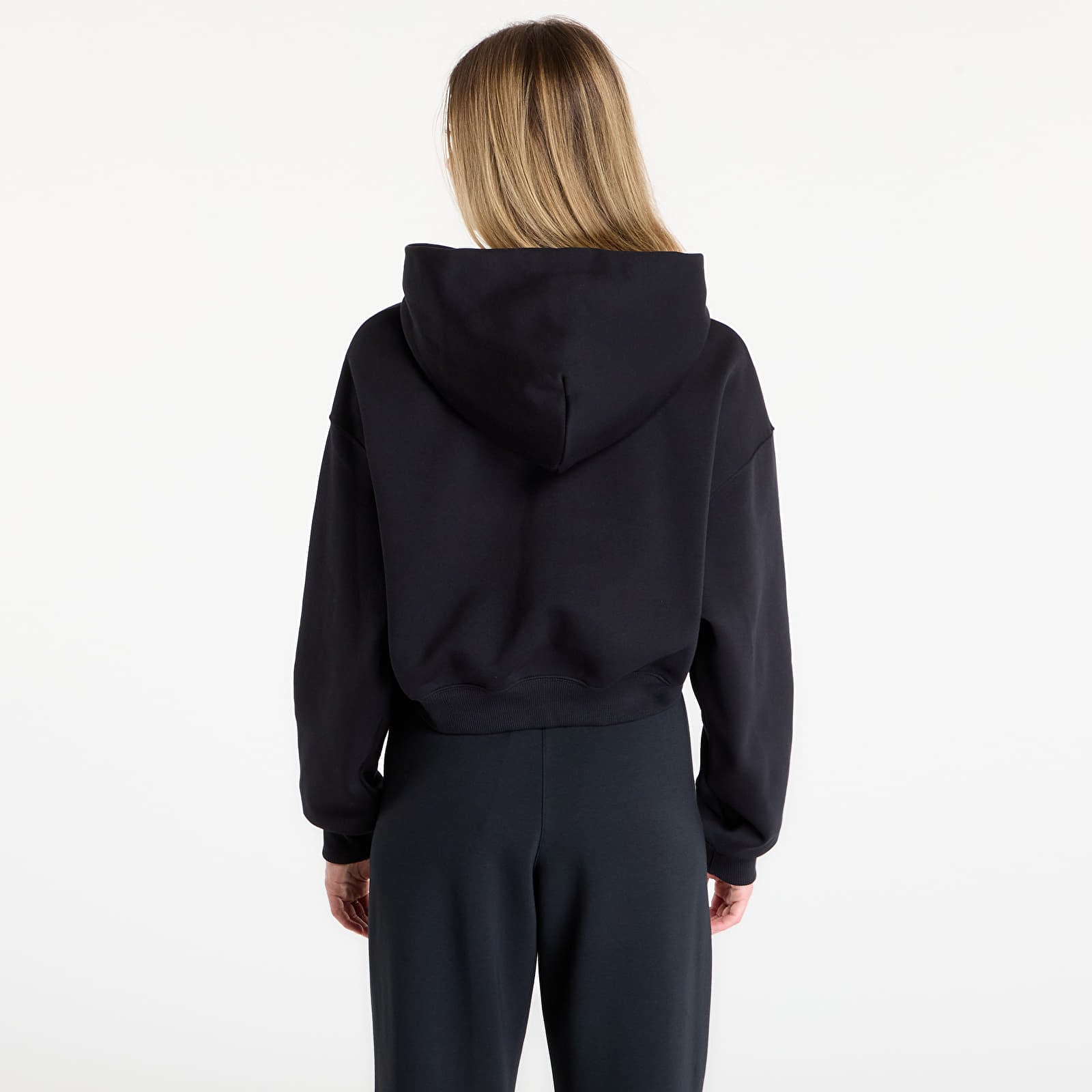 Sweatshirts Nike Sportswear Phoenix Fleece Women's Oversized Cropped Henley Hoodie Black/ Sail