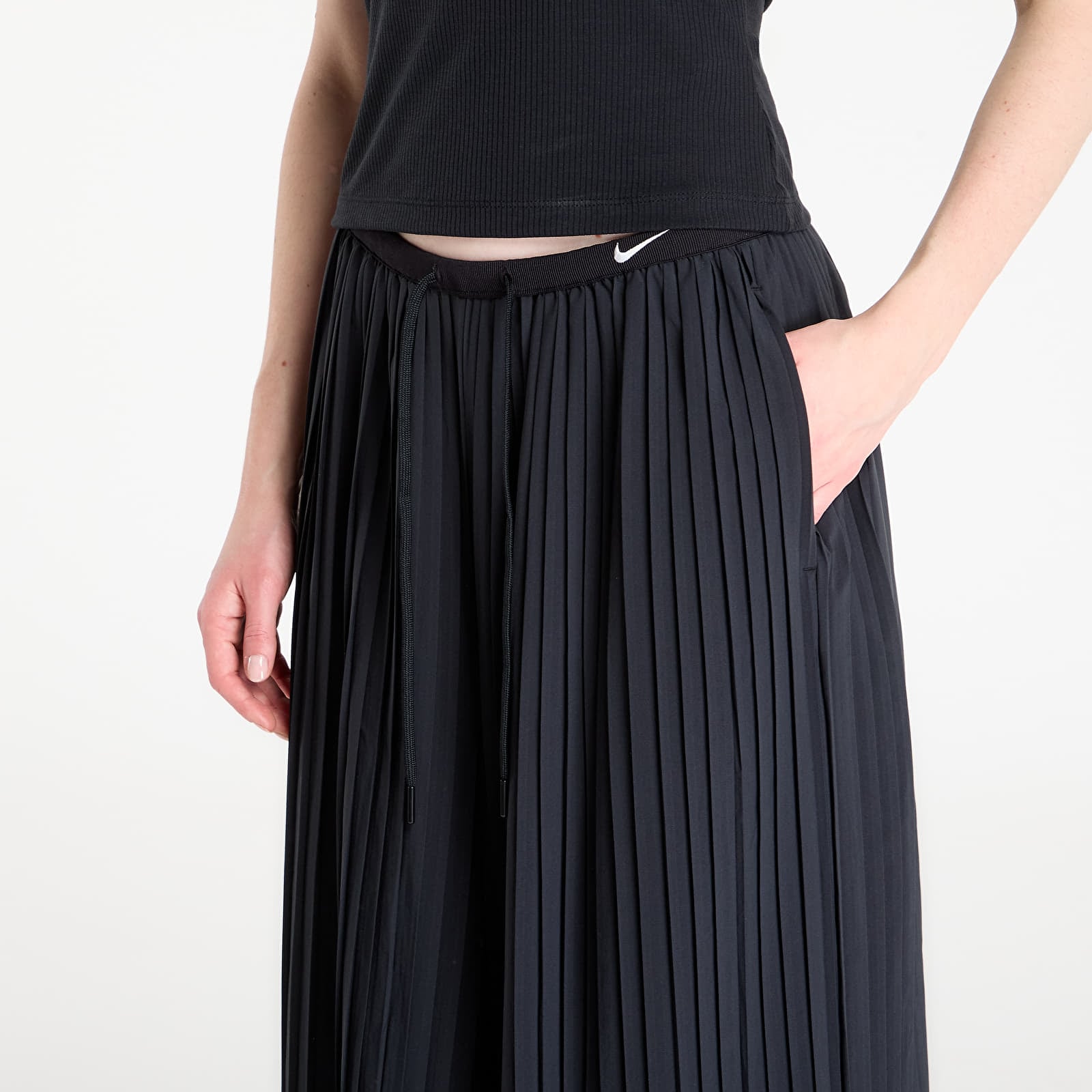 Hosen Nike Sportswear Women's Oversized Mid-Rise Culotte Pants Black/ Sail