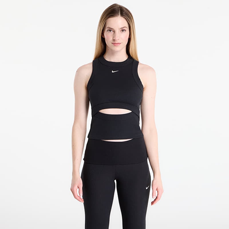 Nike Sportswear Chill Knit Women's Tight Ribbed Tank Top Black/ Sail
