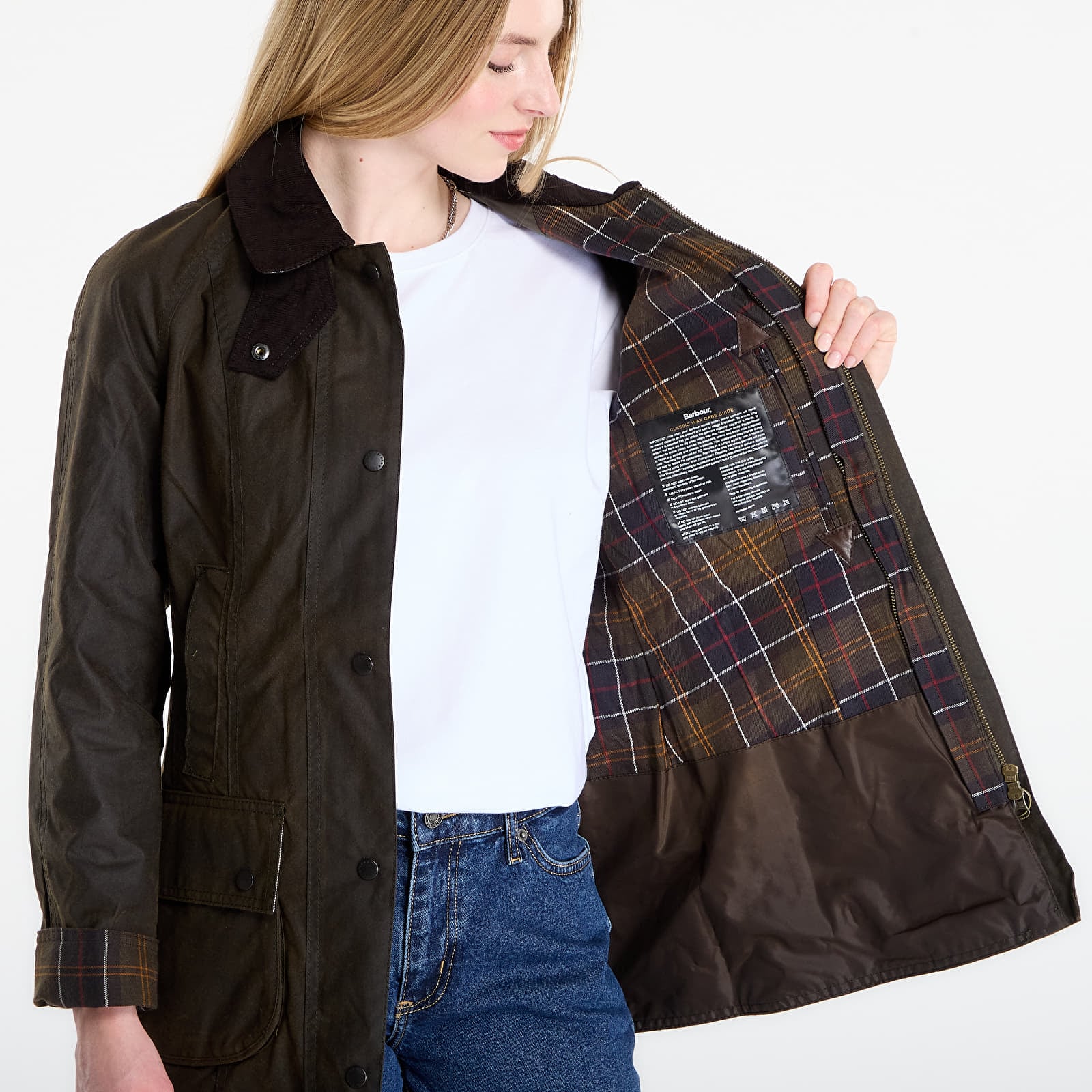 Bundy Barbour Classic Beadnell Wax Jacket Olive