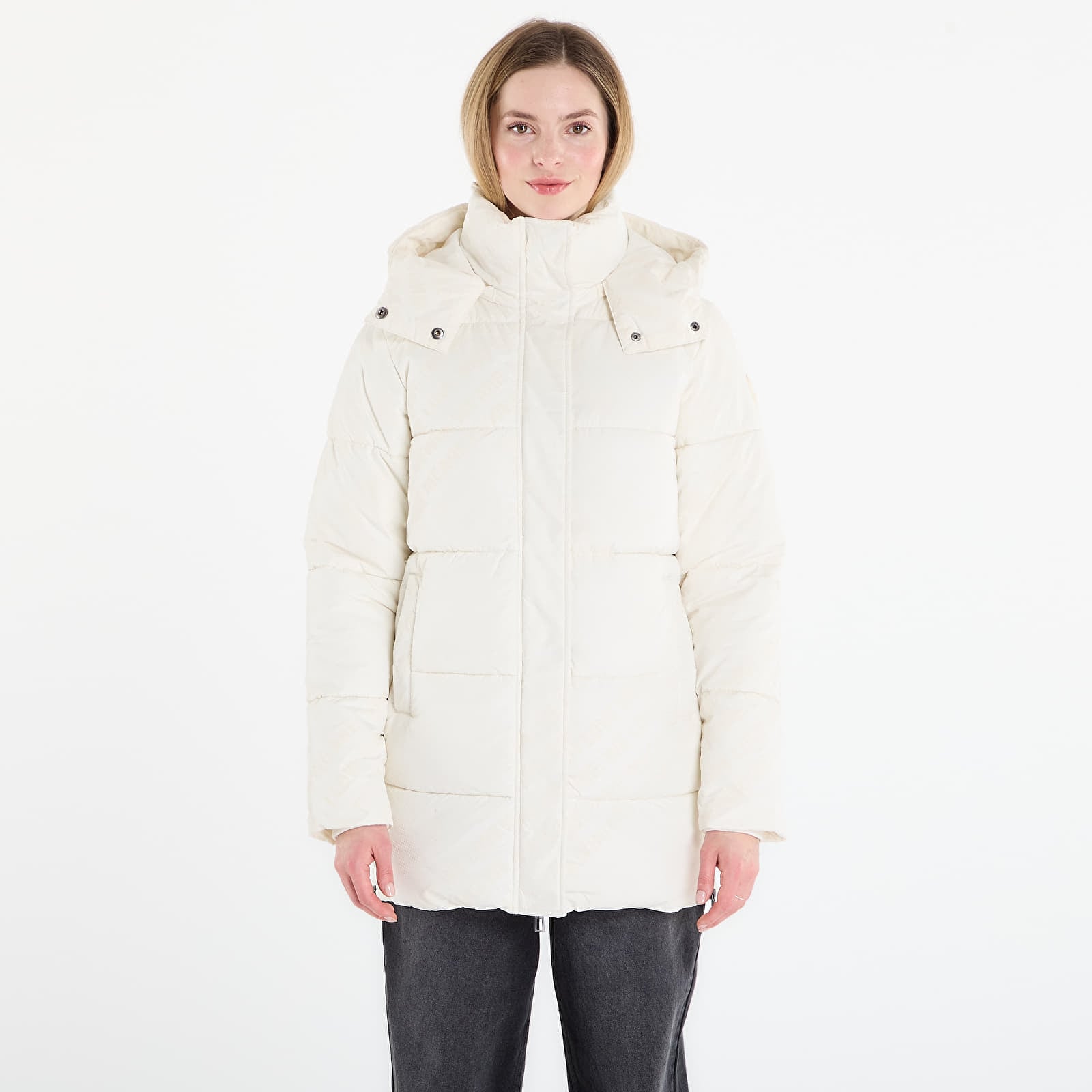 Frakker Desigual Padded Cadera Flock Coat White