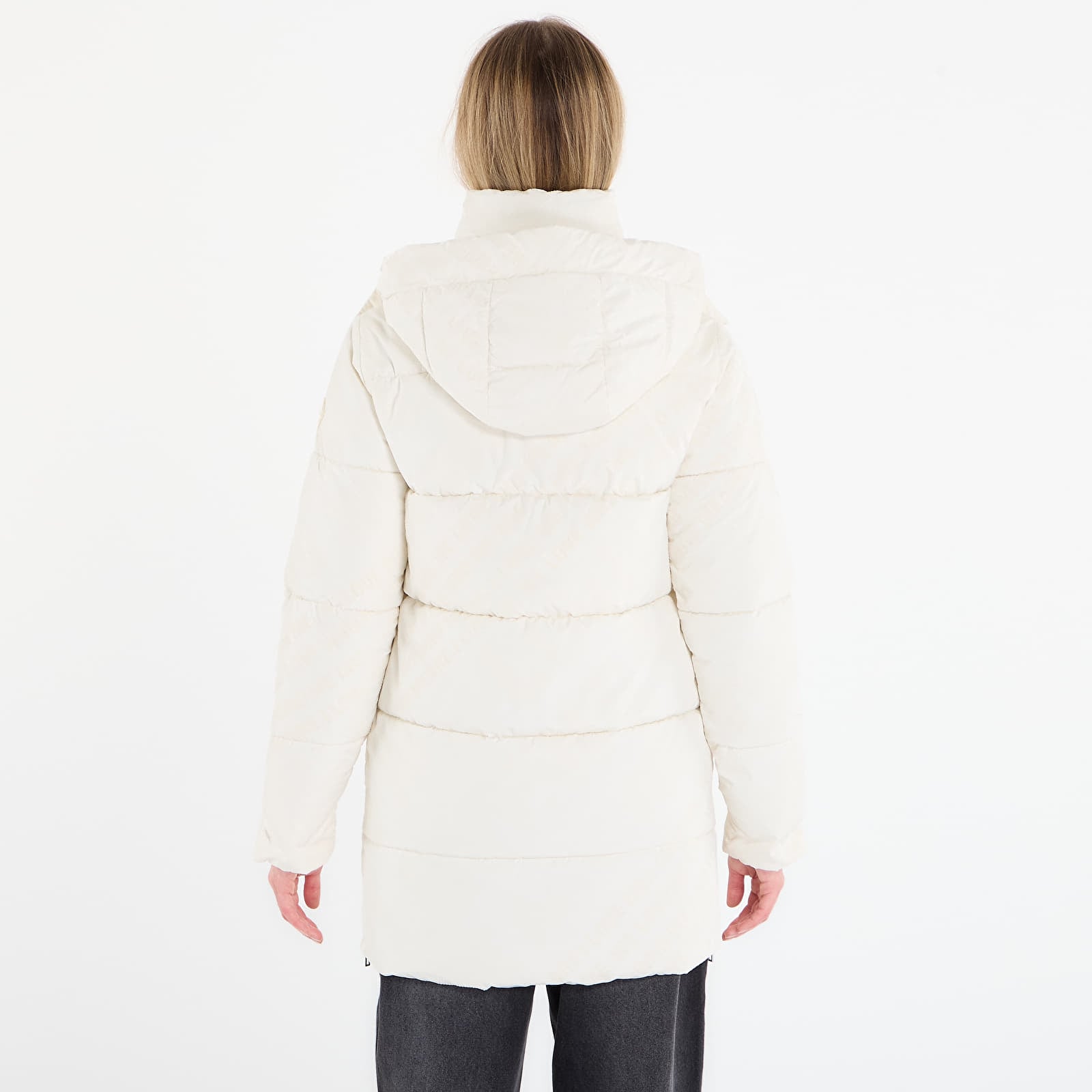 Frakker Desigual Padded Cadera Flock Coat White