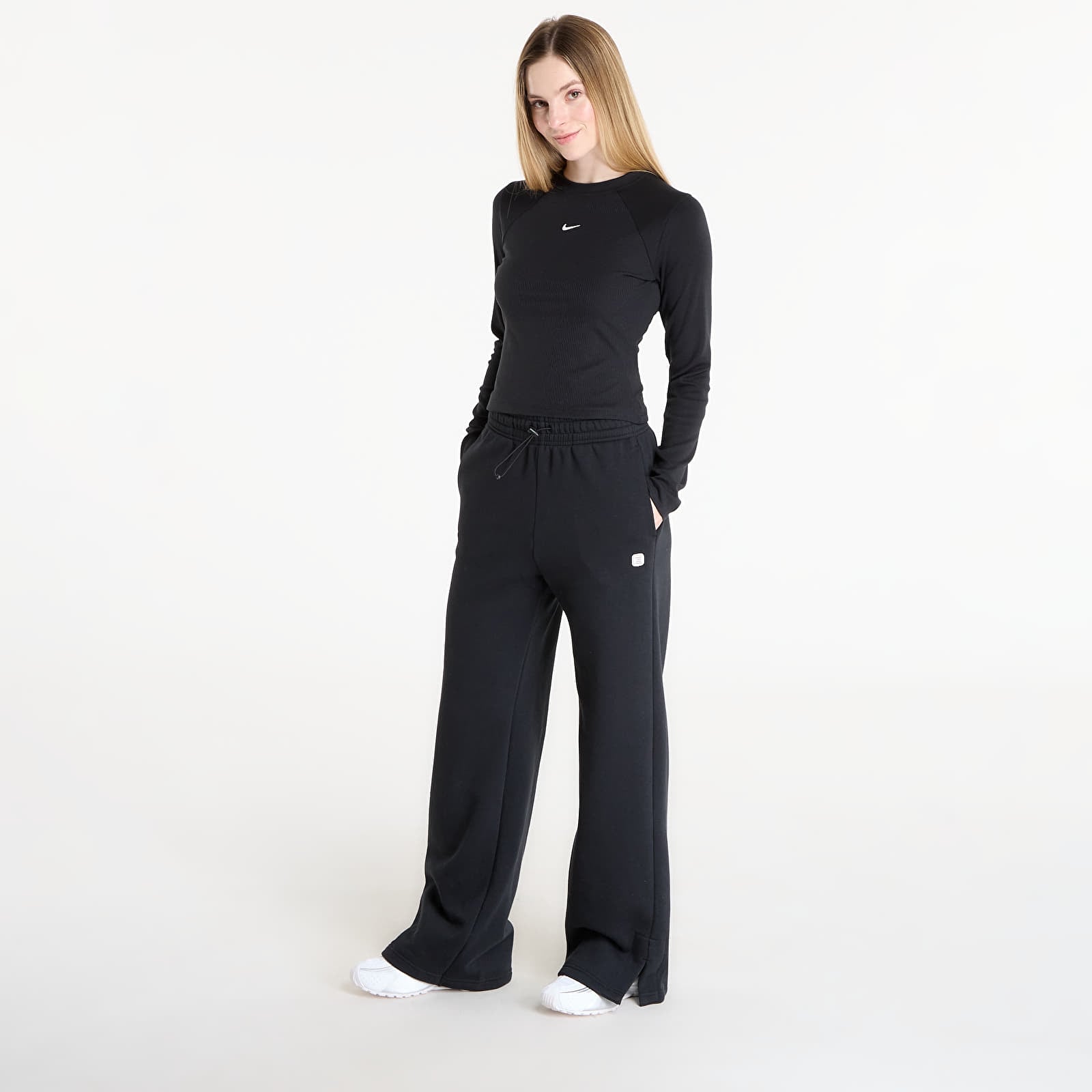 Pantalons de survêtement femme Nike Sportswear Phoenix Fleece Shox Women's High-Waisted Pants Black
